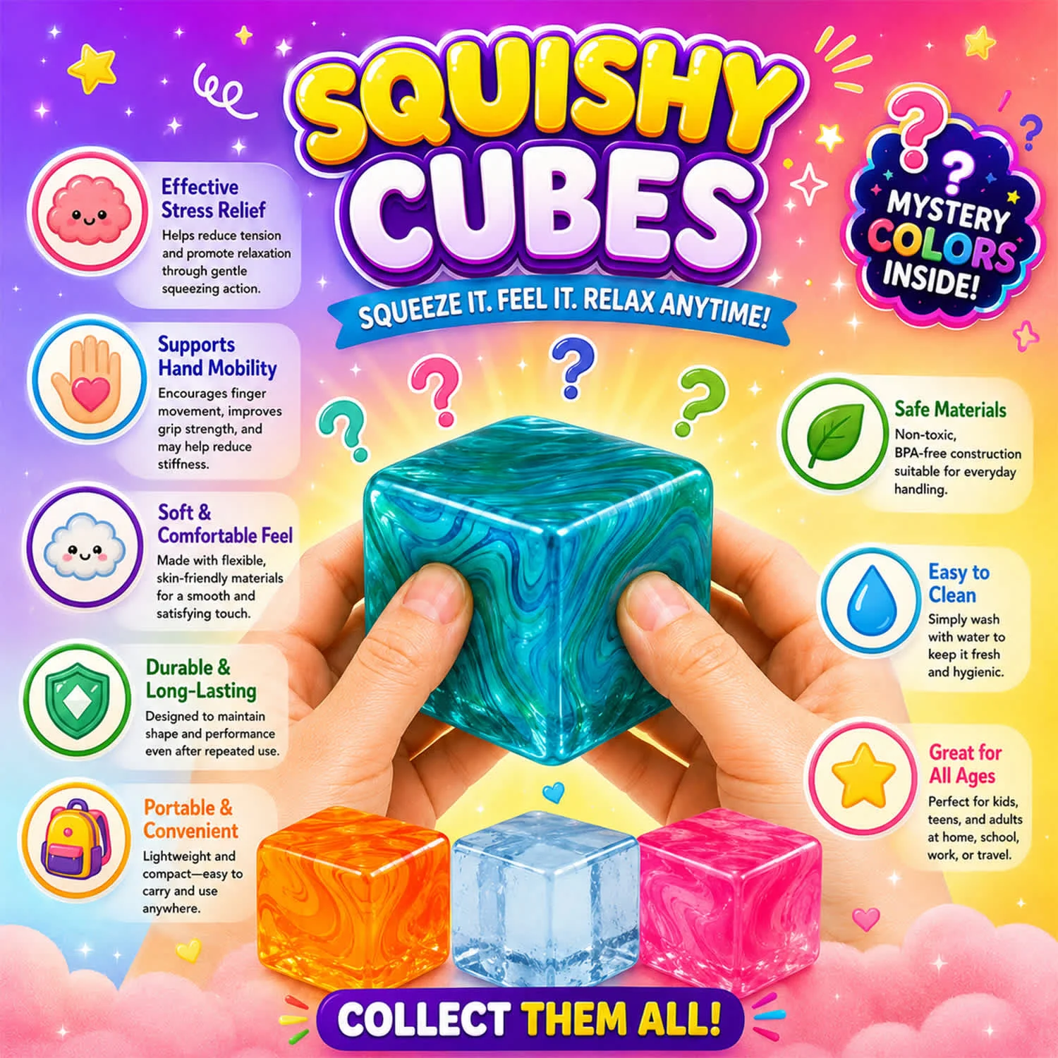 12-Pack Squishy Sensory Stress Relief Squeeze Toys - Image 7