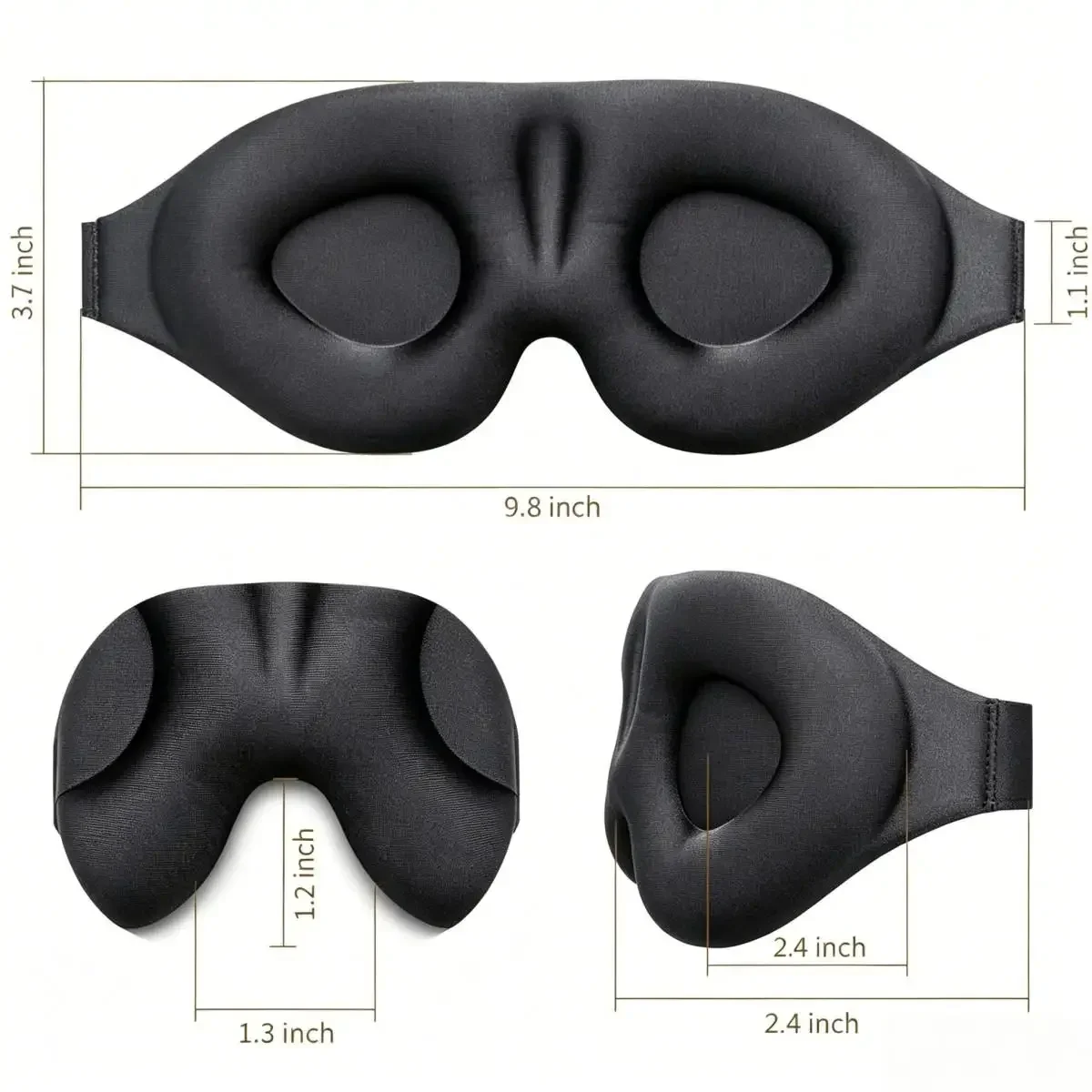 3D Contoured Memory Foam Sleep Eye Mask - Image 4