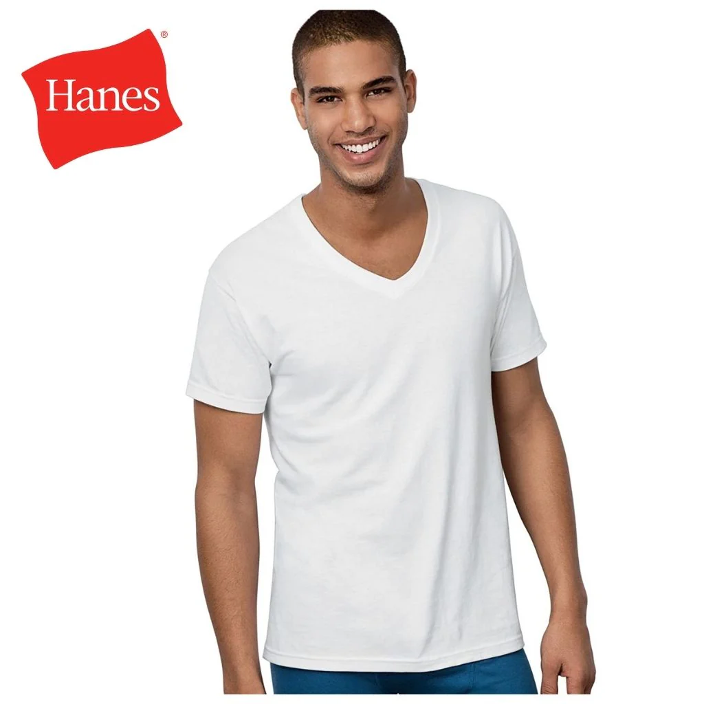 6-Pack Hanes Men's ComfortSoft 100% Cotton Tagless Undershirt- Tank, V-Neck, Crew - Image 5