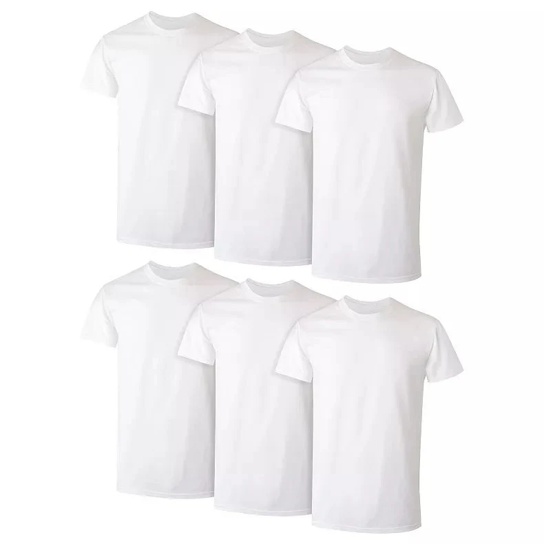 6-Pack Hanes Men's ComfortSoft 100% Cotton Tagless Undershirt- Tank, V-Neck, Crew - Image 9