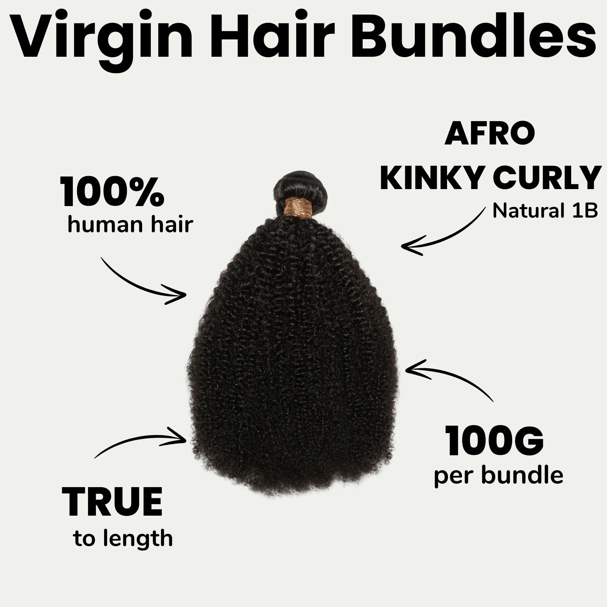 Afro Kinky Curly 100% Human Hair Bundles - Image 2