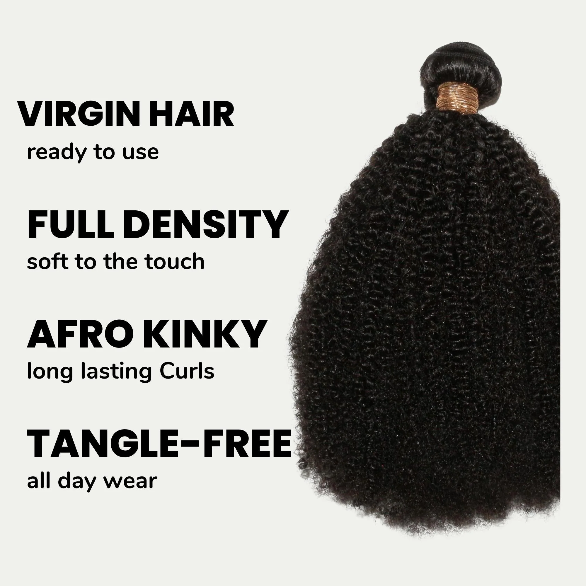 Afro Kinky Curly 100% Human Hair Bundles - Image 3