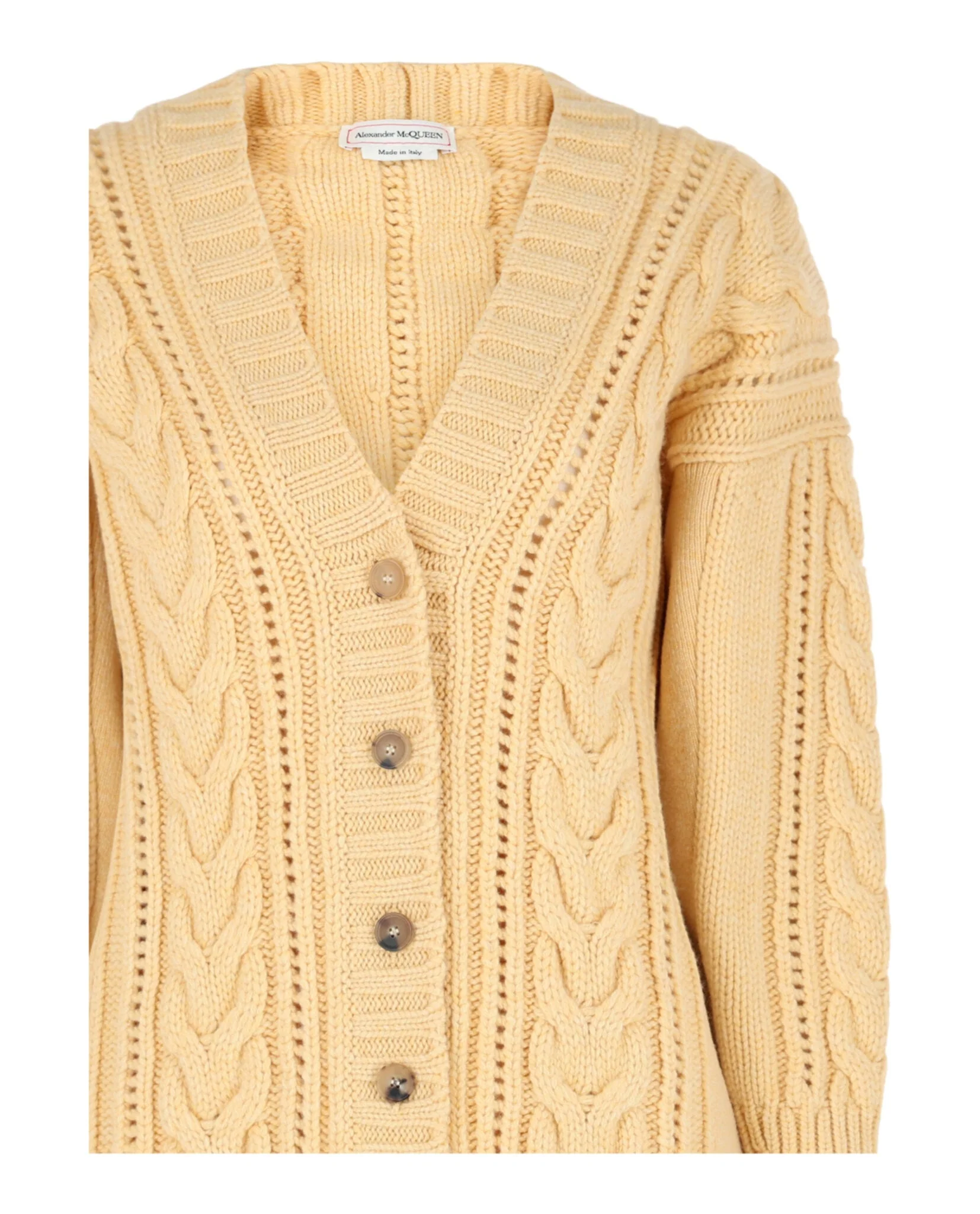 Alexander McQueen Cable Knit Oversized Cardigan - Image 3