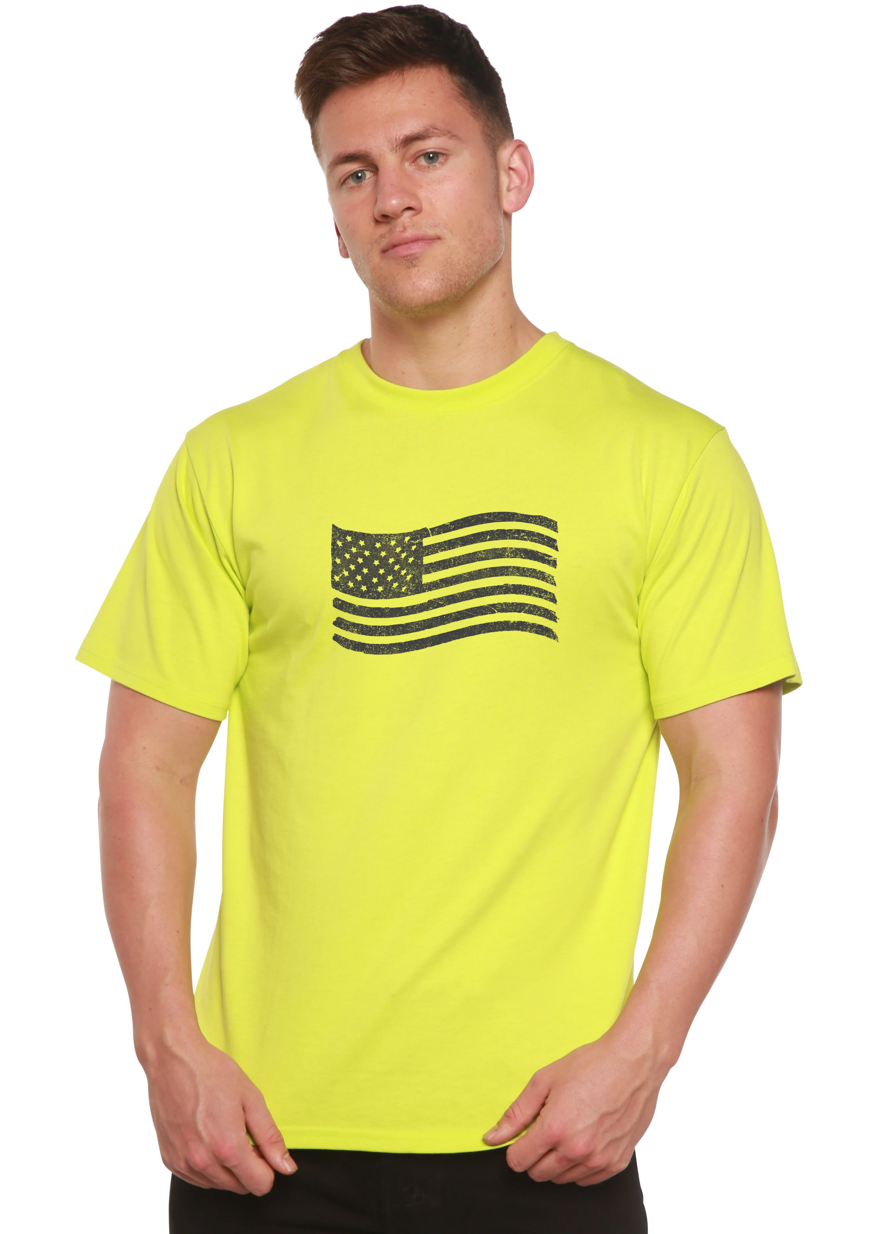 American Flag Men's Bamboo Short Sleeve Graphic T-Shirt - Image 6