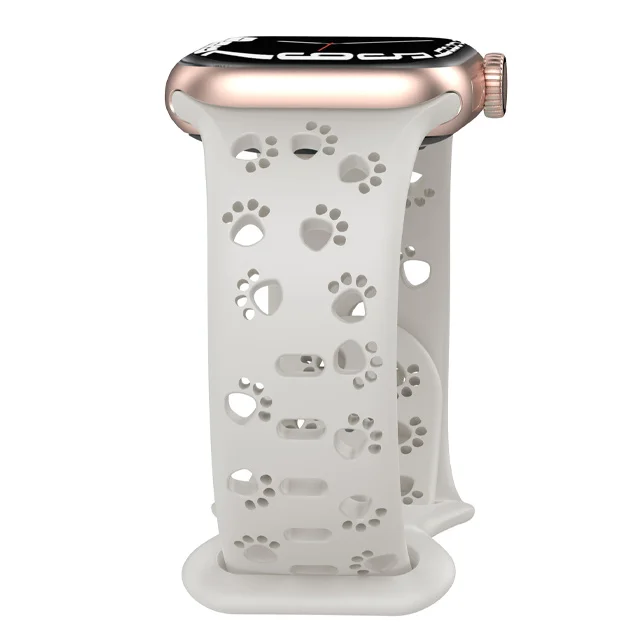 Apple Watch Silicone Strap - Soft Hollow-Out Cat Pattern - Image 10