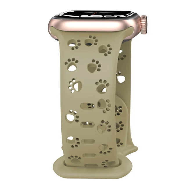 Apple Watch Silicone Strap - Soft Hollow-Out Cat Pattern - Image 14