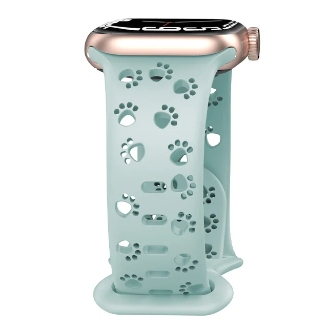 Apple Watch Silicone Strap - Soft Hollow-Out Cat Pattern - Image 15