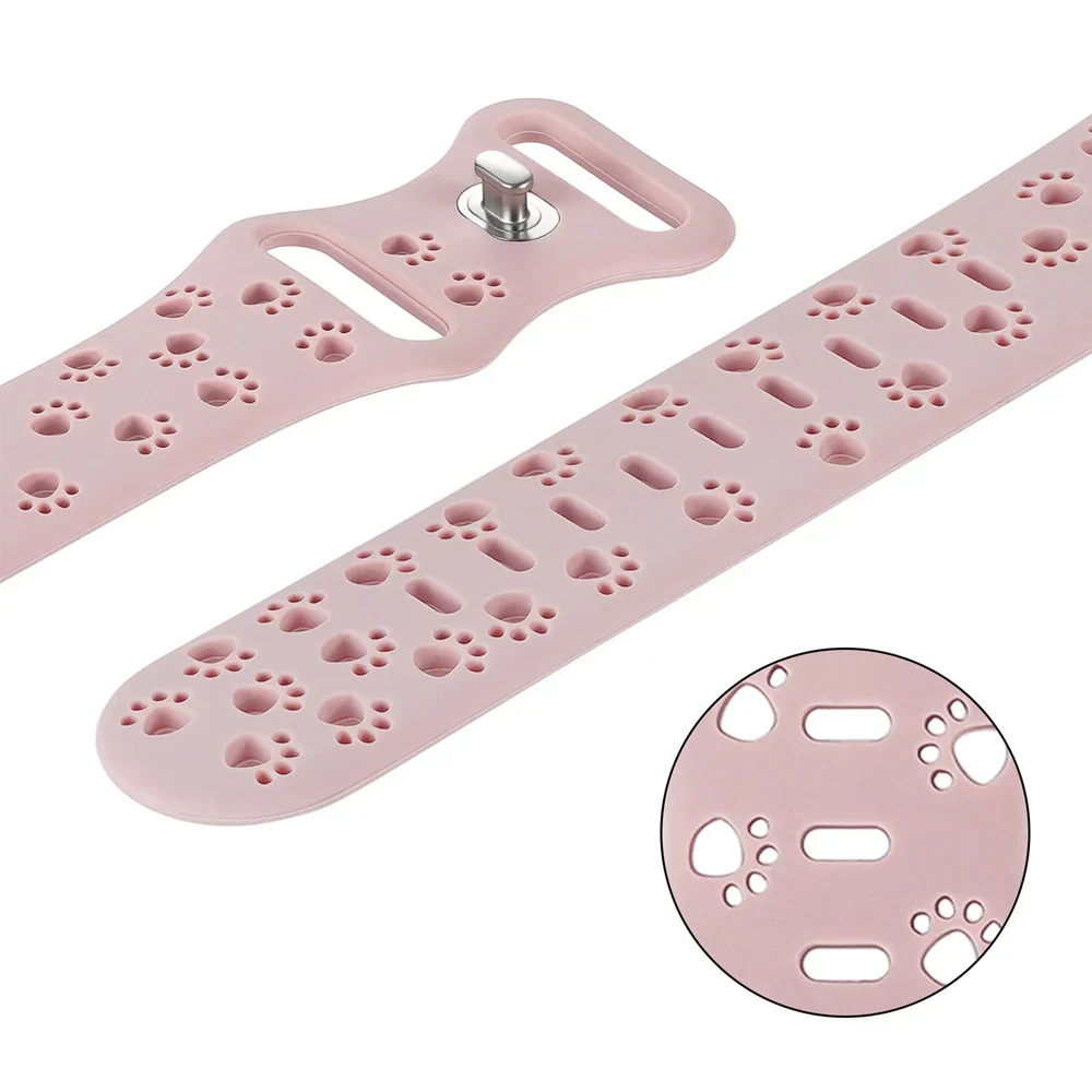 Apple Watch Silicone Strap - Soft Hollow-Out Cat Pattern - Image 3