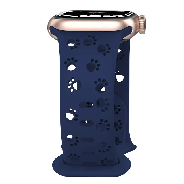 Apple Watch Silicone Strap - Soft Hollow-Out Cat Pattern - Image 5