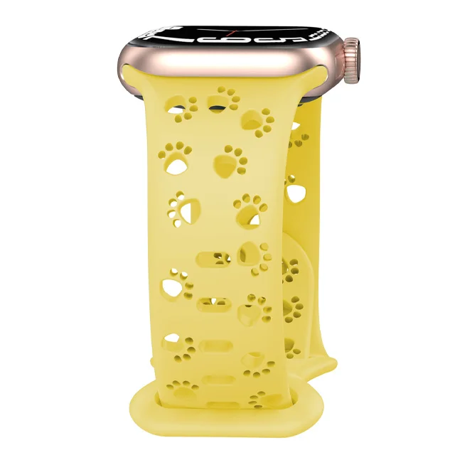 Apple Watch Silicone Strap - Soft Hollow-Out Cat Pattern - Image 6