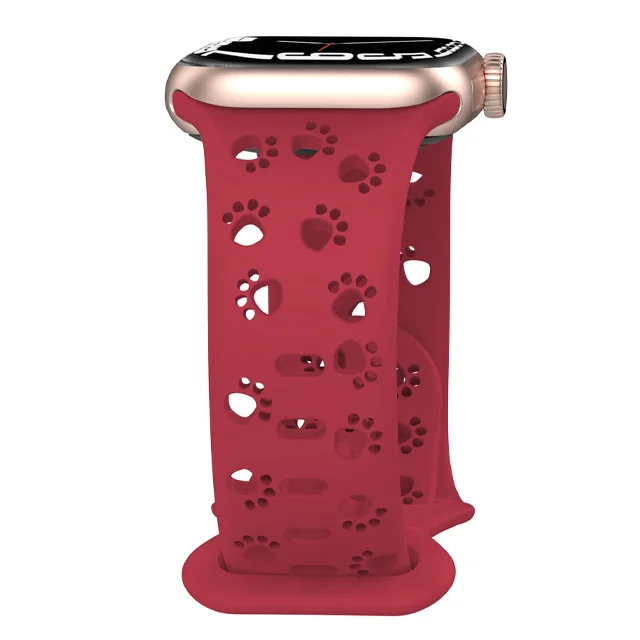 Apple Watch Silicone Strap - Soft Hollow-Out Cat Pattern - Image 7