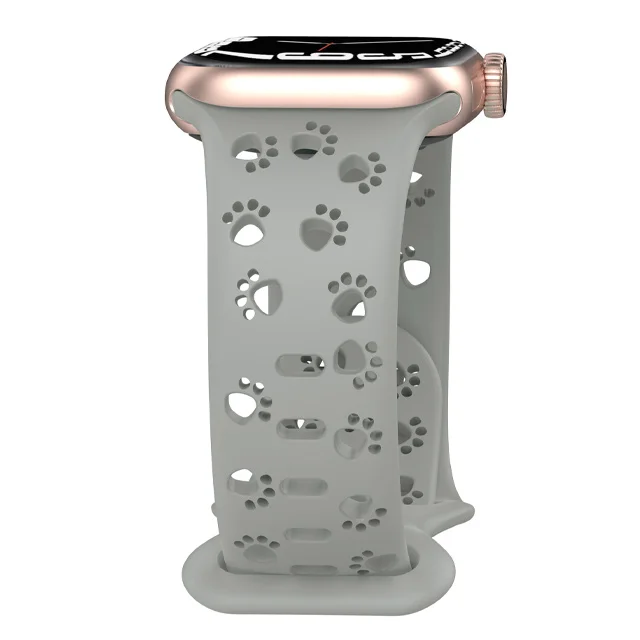 Apple Watch Silicone Strap - Soft Hollow-Out Cat Pattern - Image 8