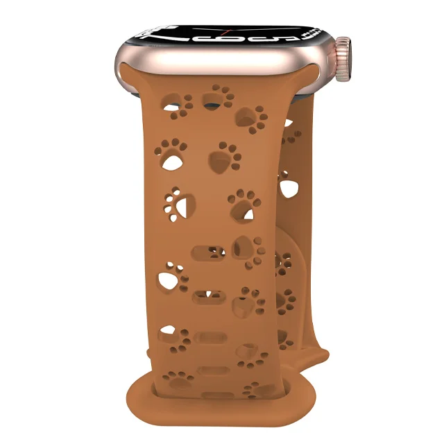 Apple Watch Silicone Strap - Soft Hollow-Out Cat Pattern - Image 9