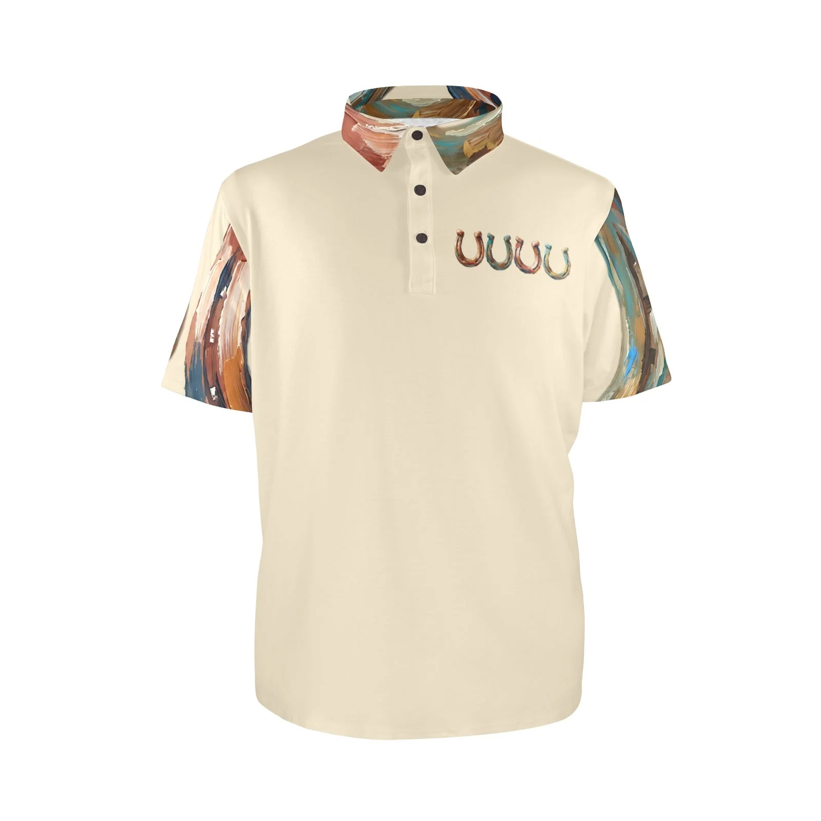Baha Ranch Painted Horseshoe Polo Shirt - Image 5
