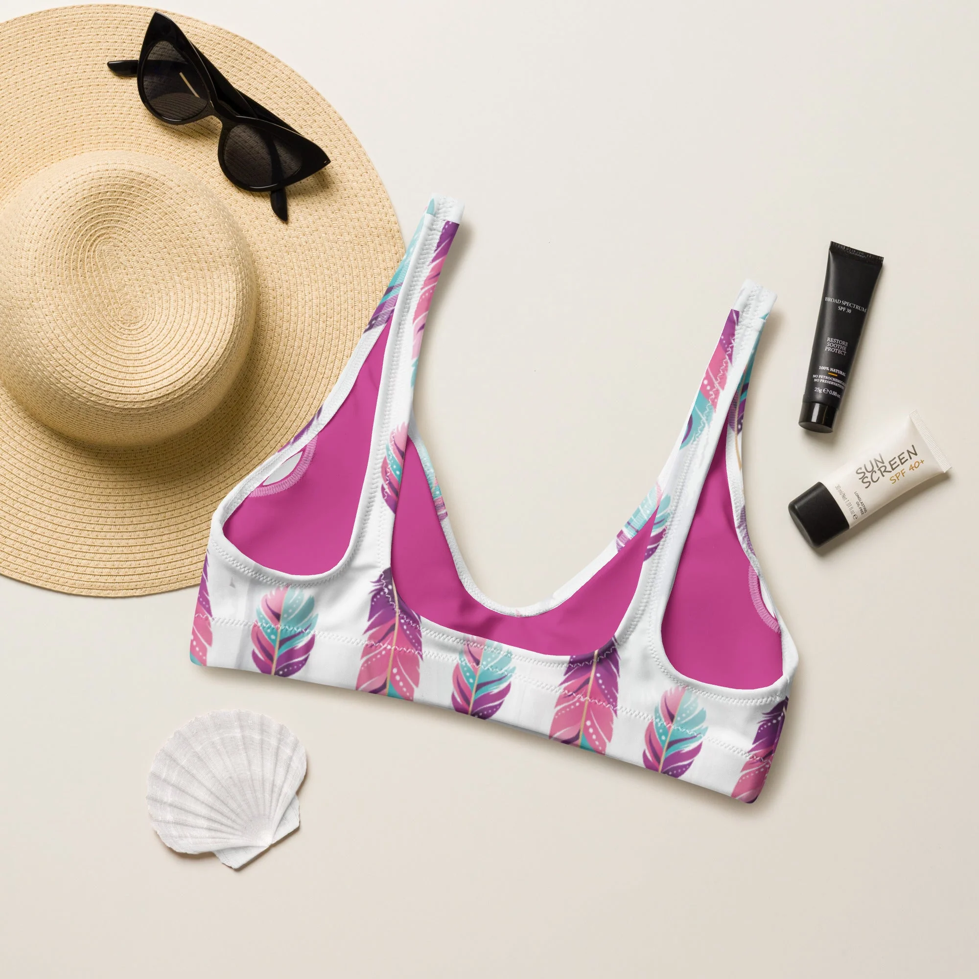 Baha Ranch Yeehaw Boho Feather Bikini Top - Image 2
