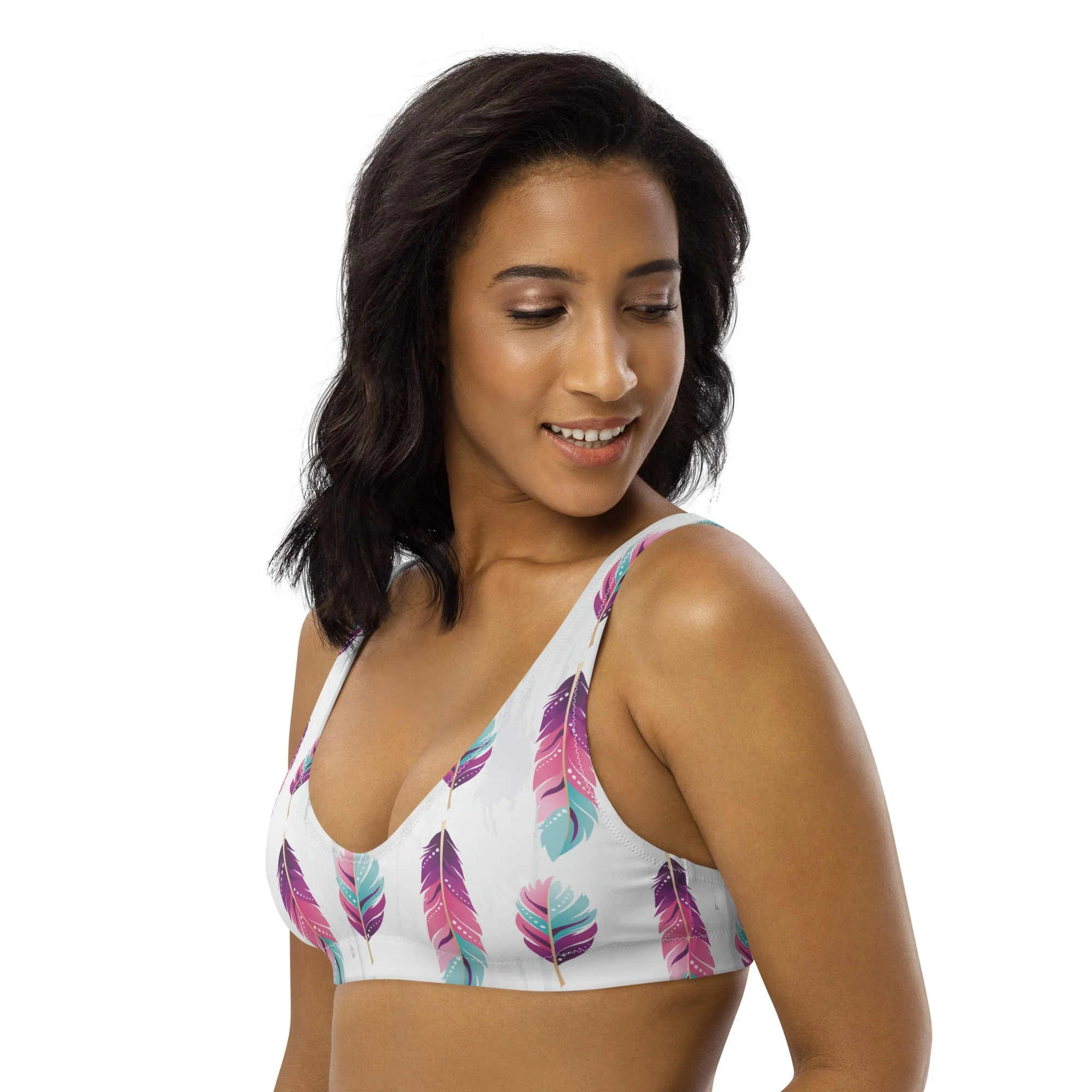 Baha Ranch Yeehaw Boho Feather Bikini Top - Image 5