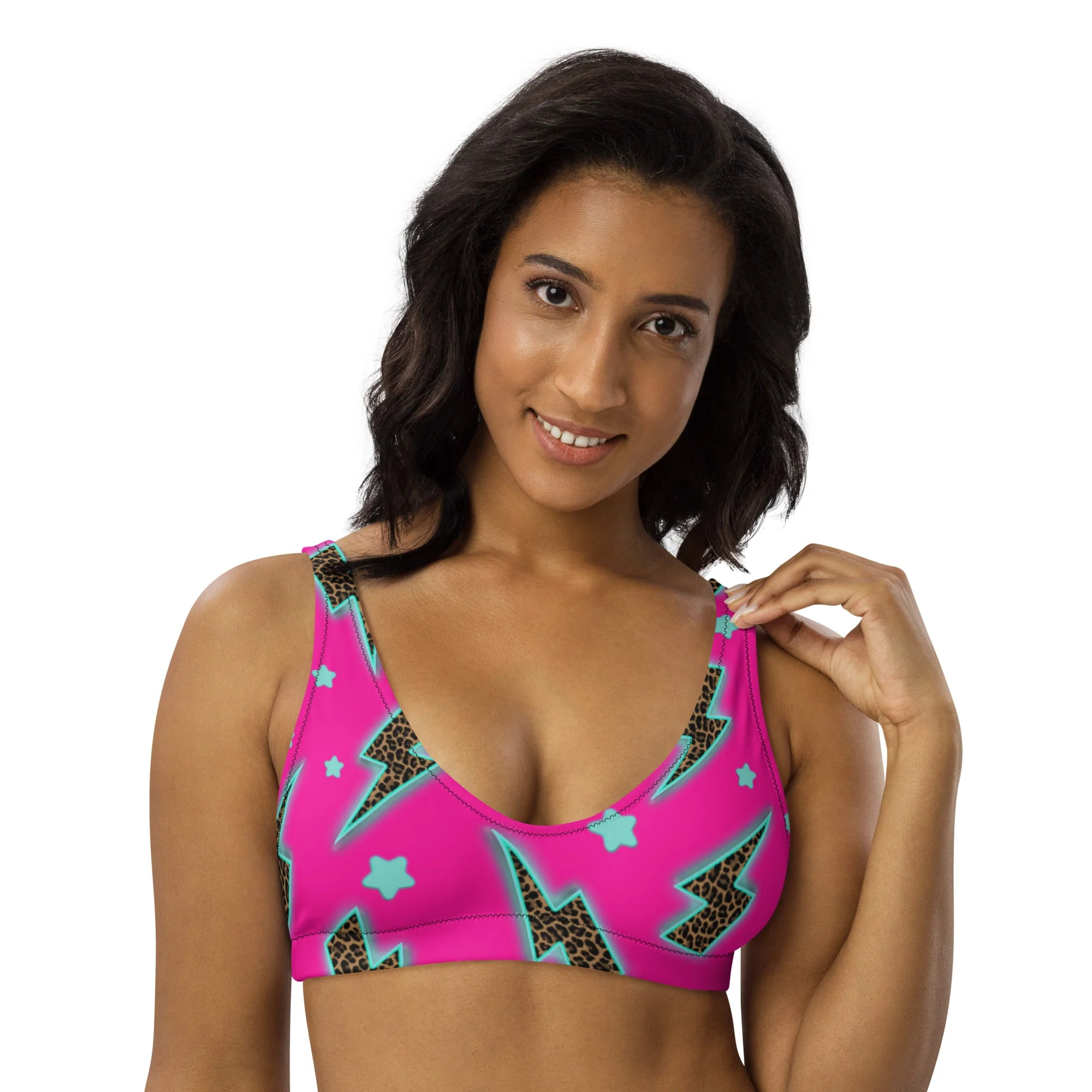 Baha Ranch Yeehaw Leopard Lightning Bikini Top - Image 4