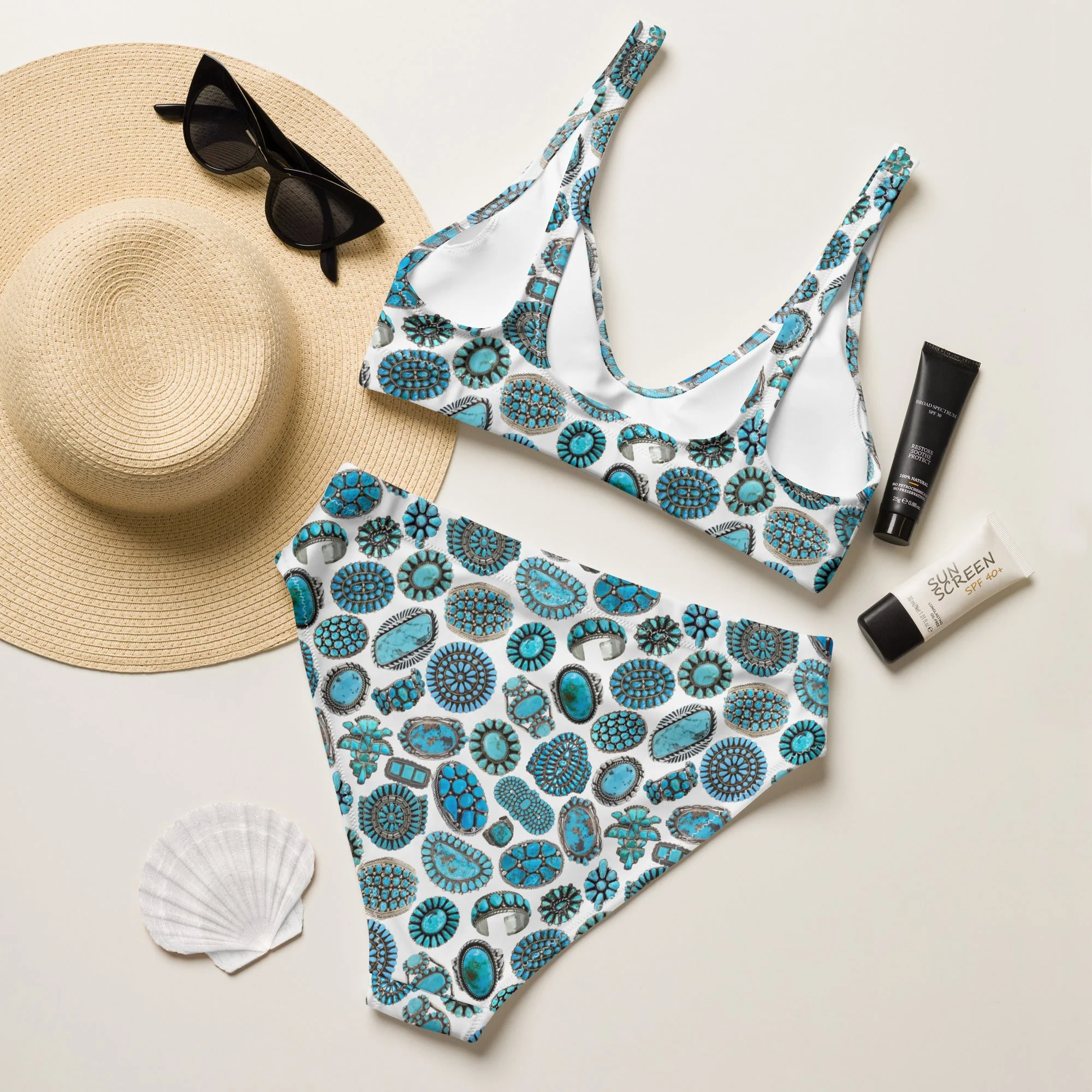 Baha Ranch Yeehaw Turquoise Crazy Bikini - Image 4