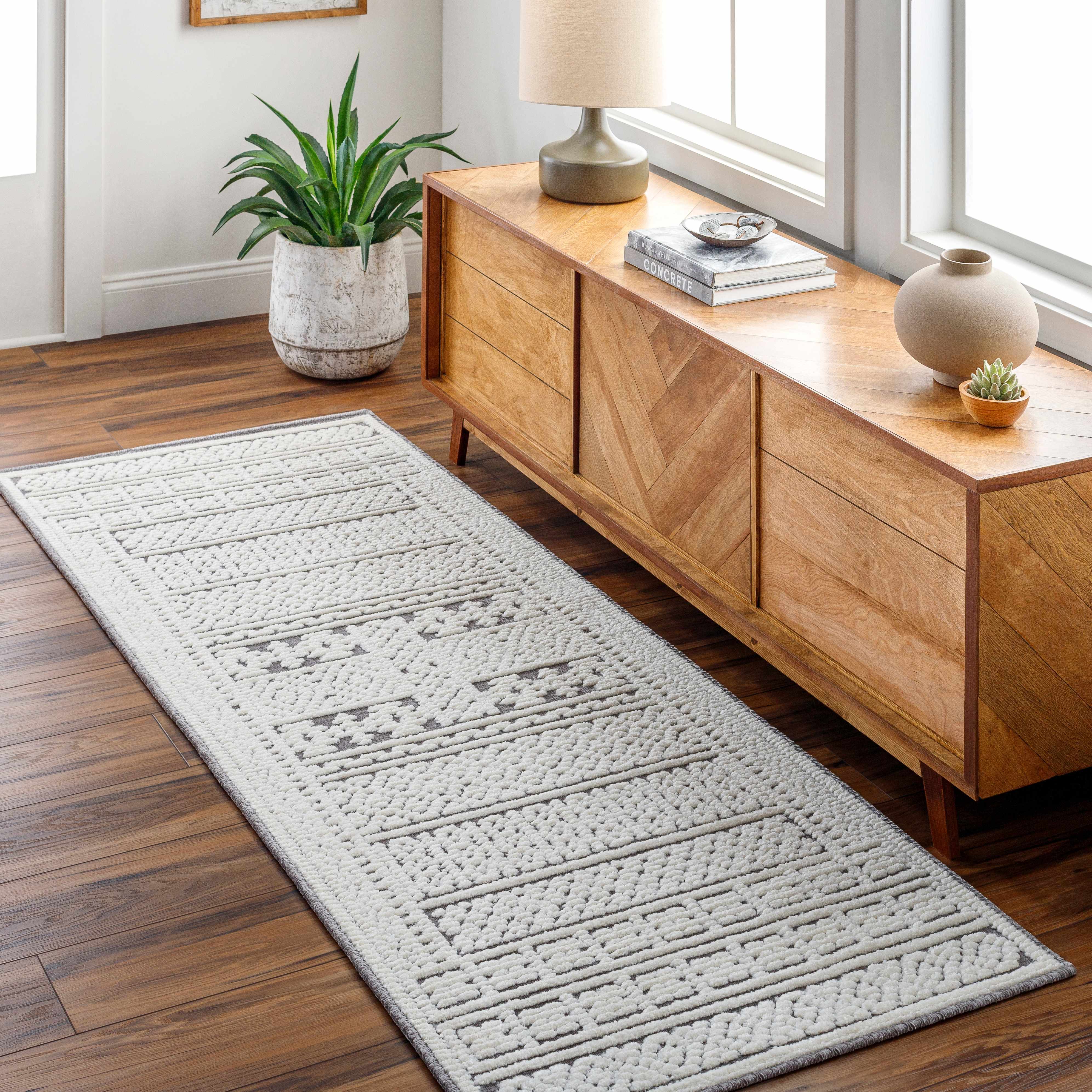 Bahar Cream & Gray Washable Area Rug - Clearance - Image 4