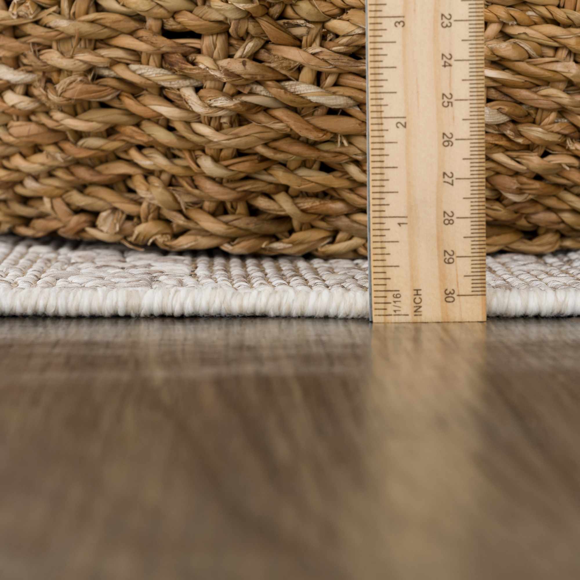 Baqer Bone & Tan Textured Performance Outdoor Rug - Clearance - Image 12