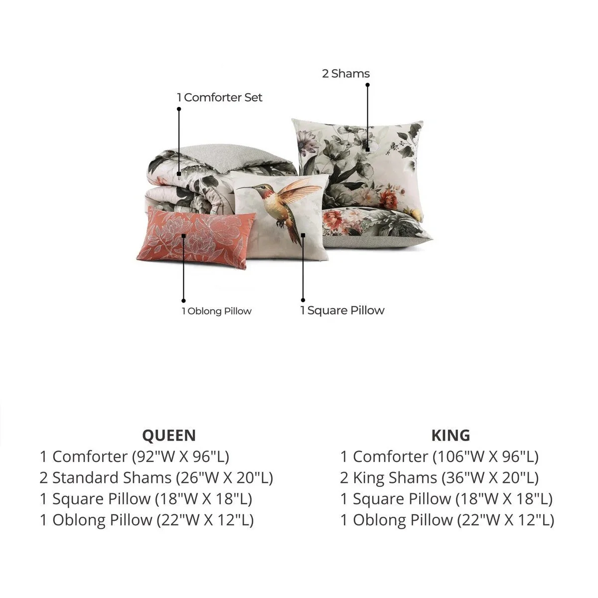 Bebejan Vintage Bloom 5 Piece Reversible Comforter Set - Image 4