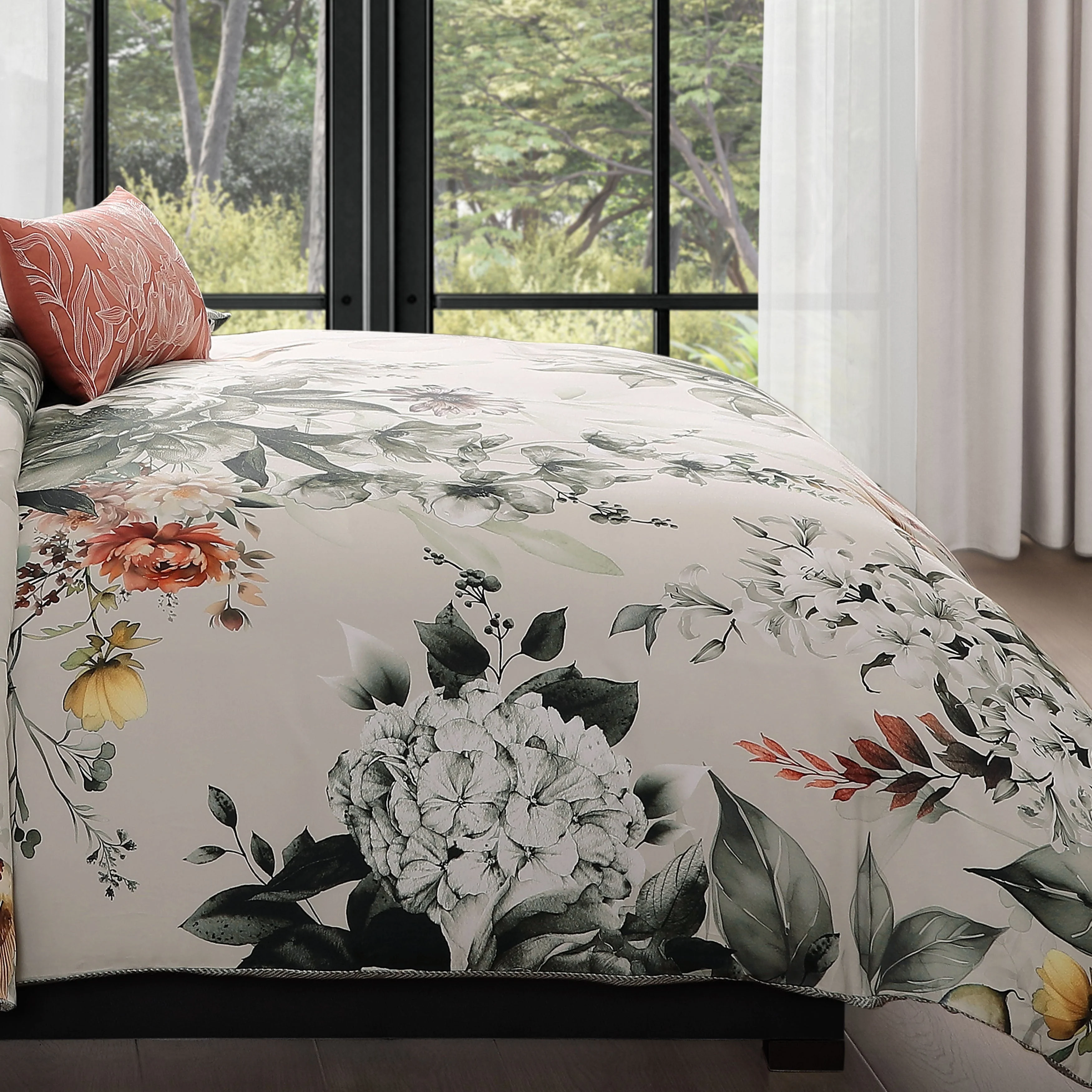 Bebejan Vintage Bloom 5 Piece Reversible Comforter Set - Image 7