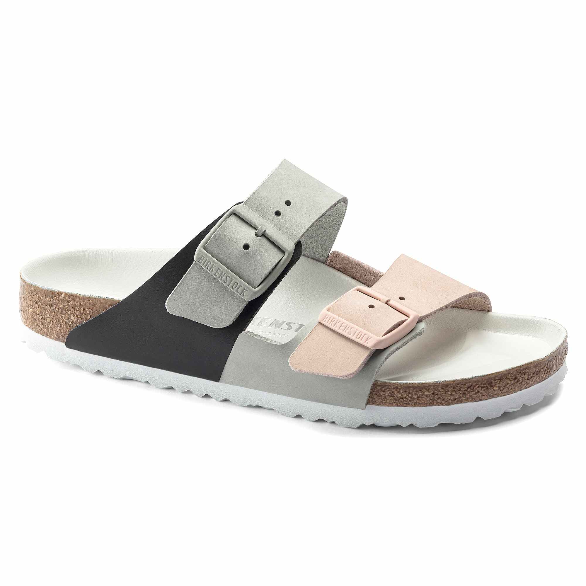 Birkenstock Arizona Split Nubuck Leather Mineral / Light Rose Sandals - Image 2