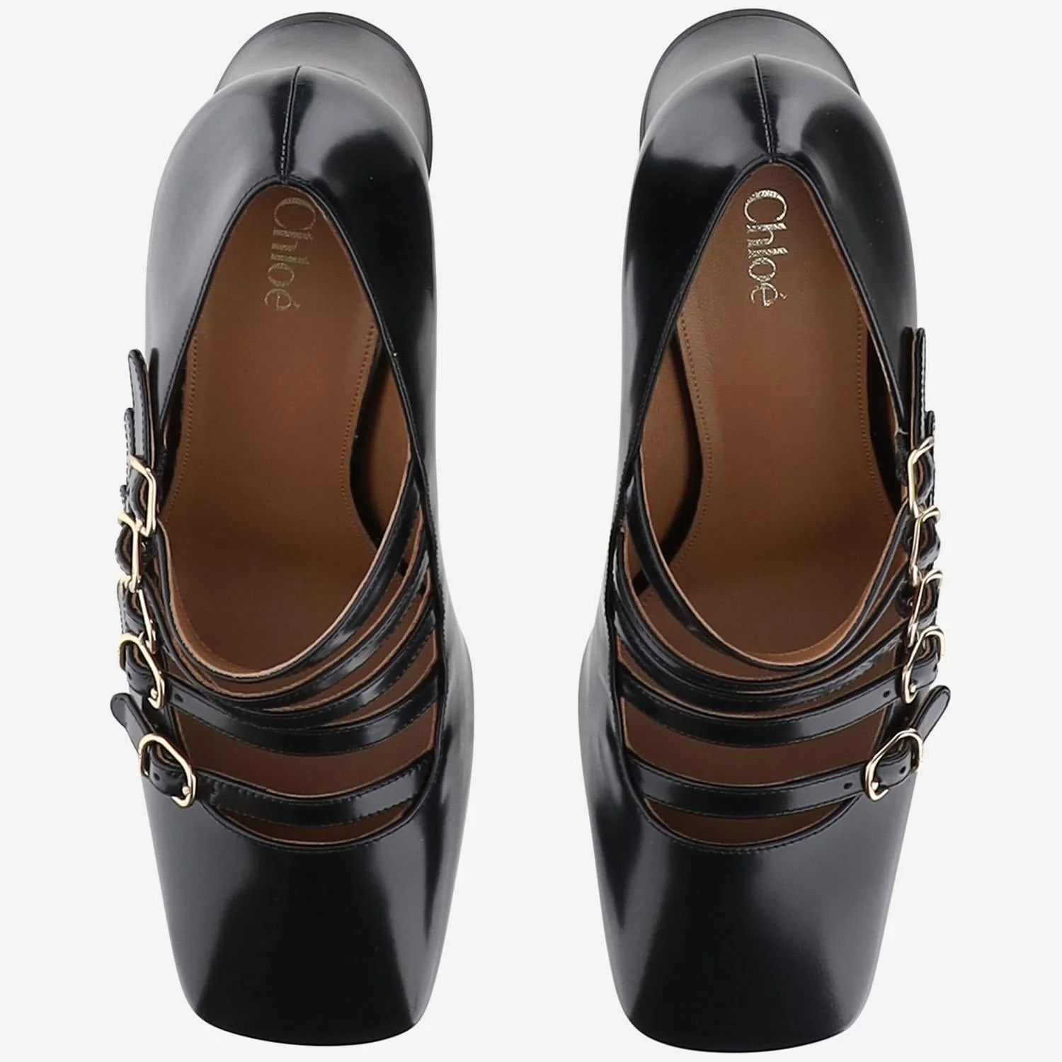 Chloé Janis Shiny Leather Pumps - Image 2