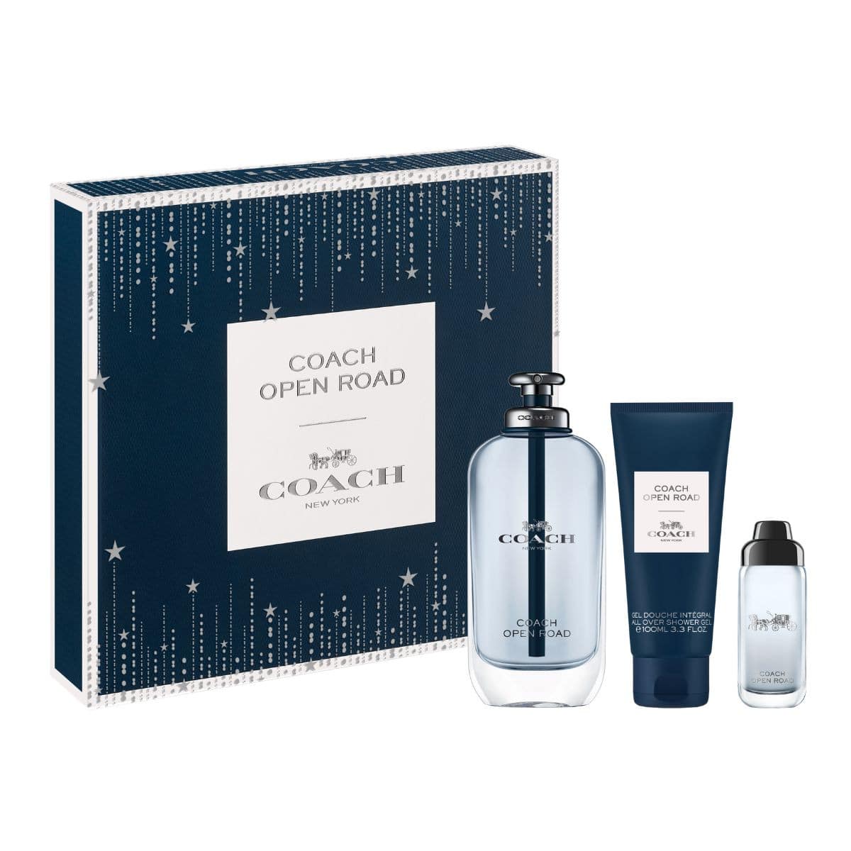 Coach Open Road 3 Pcs Set For Men: 3.3 Eau De Toilette Spray + 0.5 Eau De Toilette Spray + 3.3 Shower Gel. - Image 3