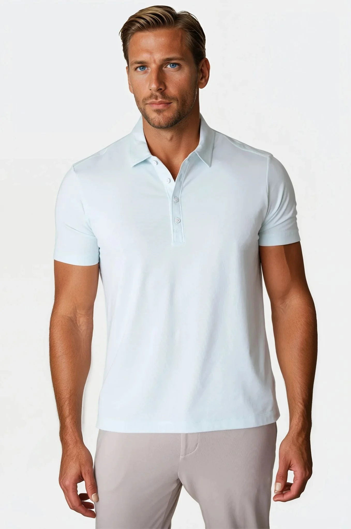 Coolest Polo Tech Shirt - Light Blue