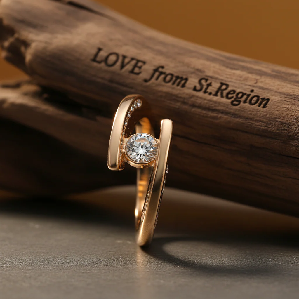 Cubic Zirconia & Crystal Bypass Ring - Image 4
