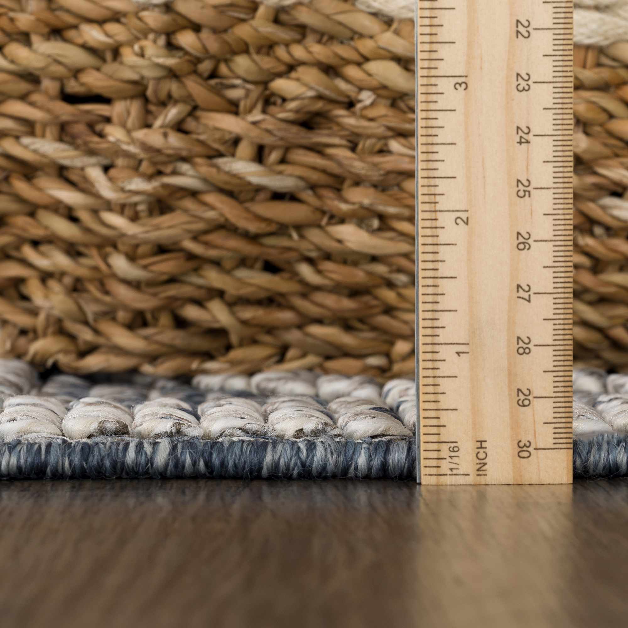 Diah Gray Blue & Bone Outdoor Area Rug - Clearance - Image 10