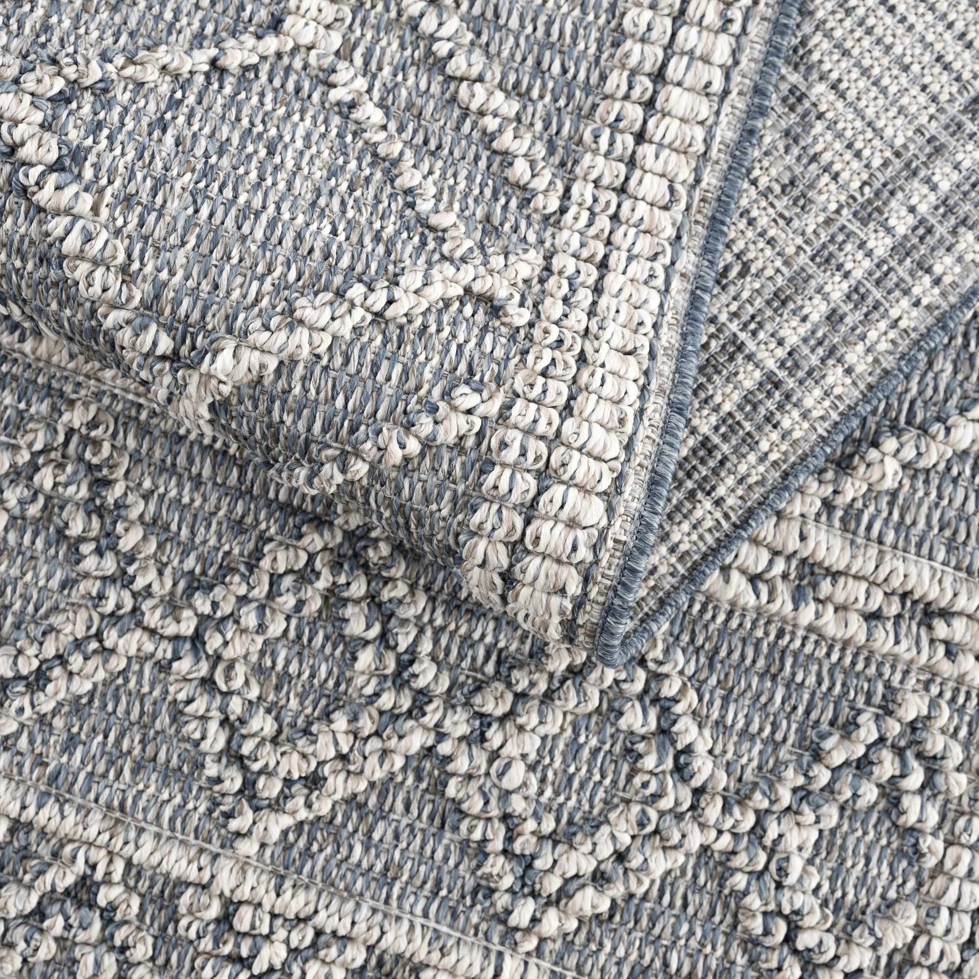 Diah Gray Blue & Bone Outdoor Area Rug - Clearance - Image 17