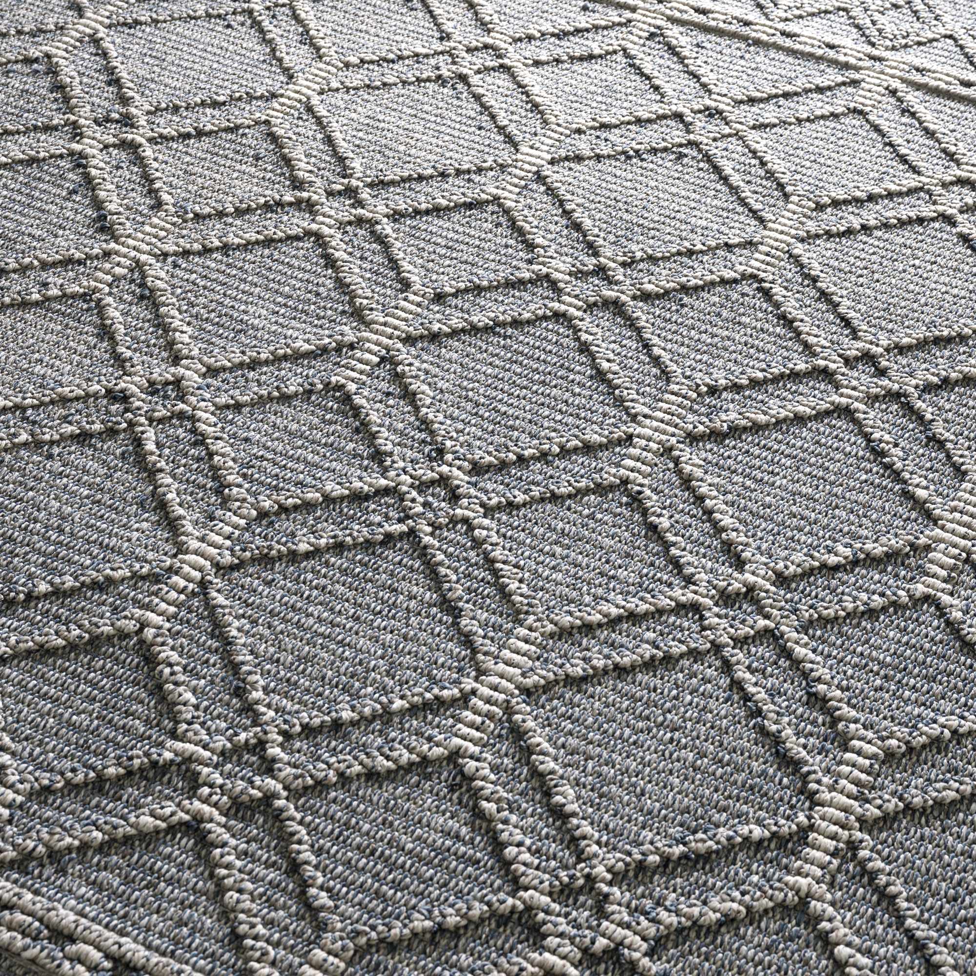 Diah Gray Blue & Bone Outdoor Area Rug - Clearance - Image 18