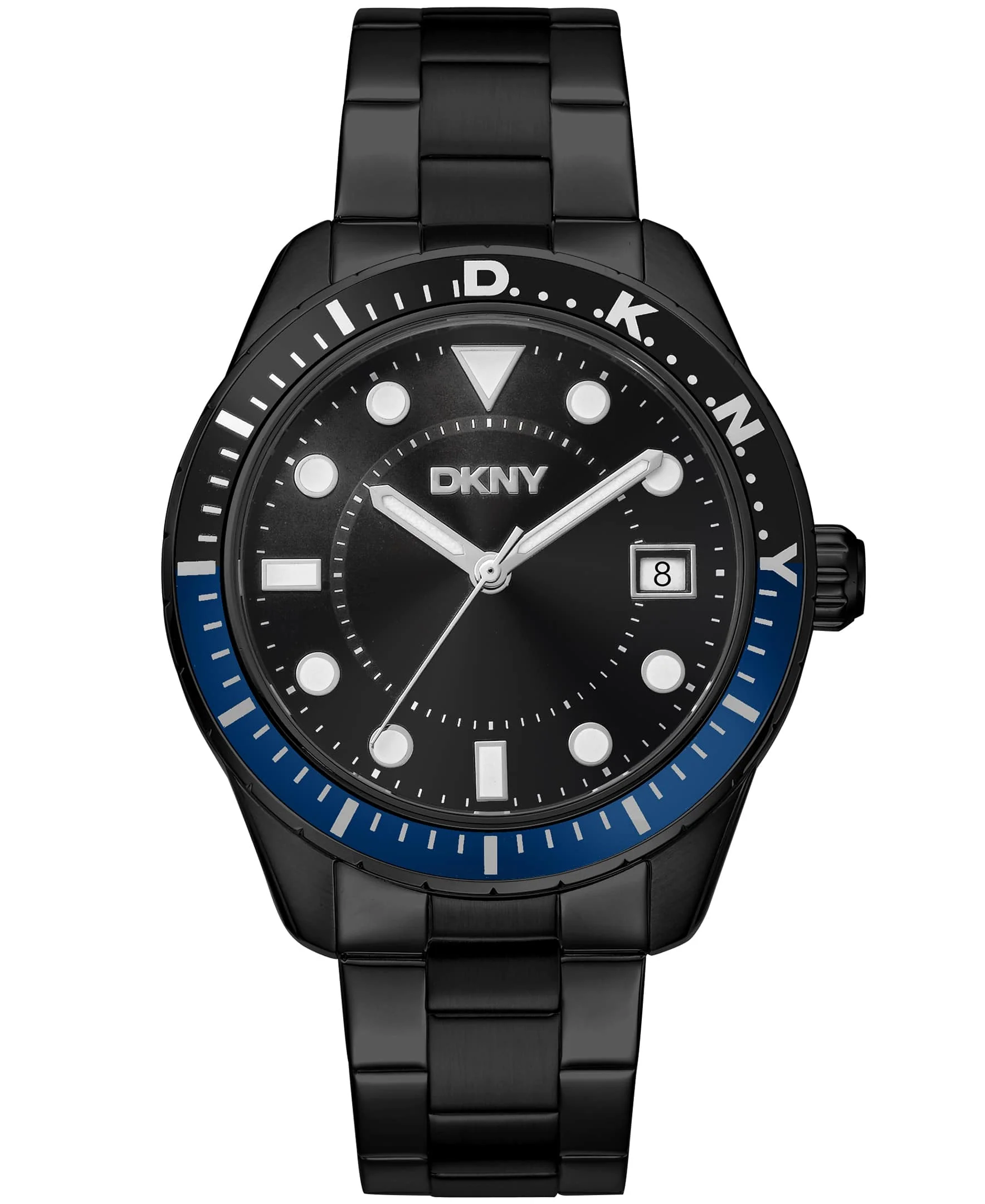Dkny Men Watch, Black Color Case, Black Dial, Black Color Metal Bracelet, 3 Hands Date, 10 Atm - Image 3