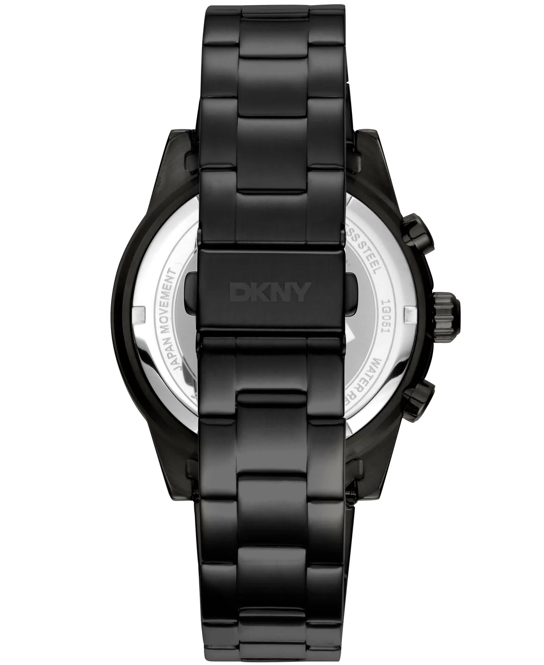 Dkny Men Watch, Black Color Case, Black Dial, Black Color Metal Bracelet, Chronograph, 10 Atm - Image 3