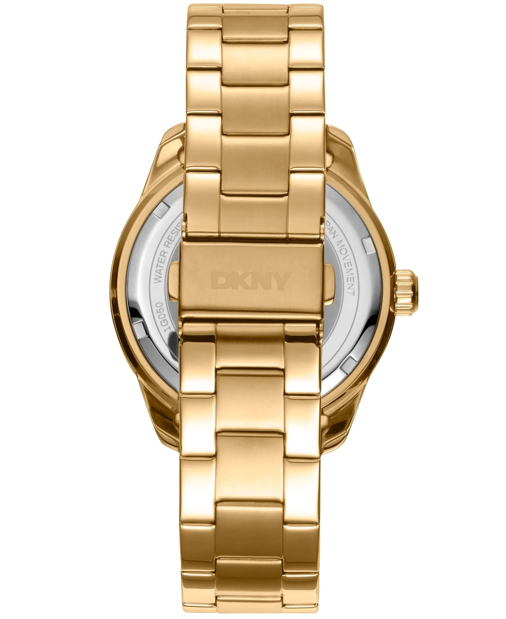 Dkny Men Watch, Gold Color Case, Black Dial, Gold Color Metal Bracelet, 3 Hands Date, 10 Atm - Image 5