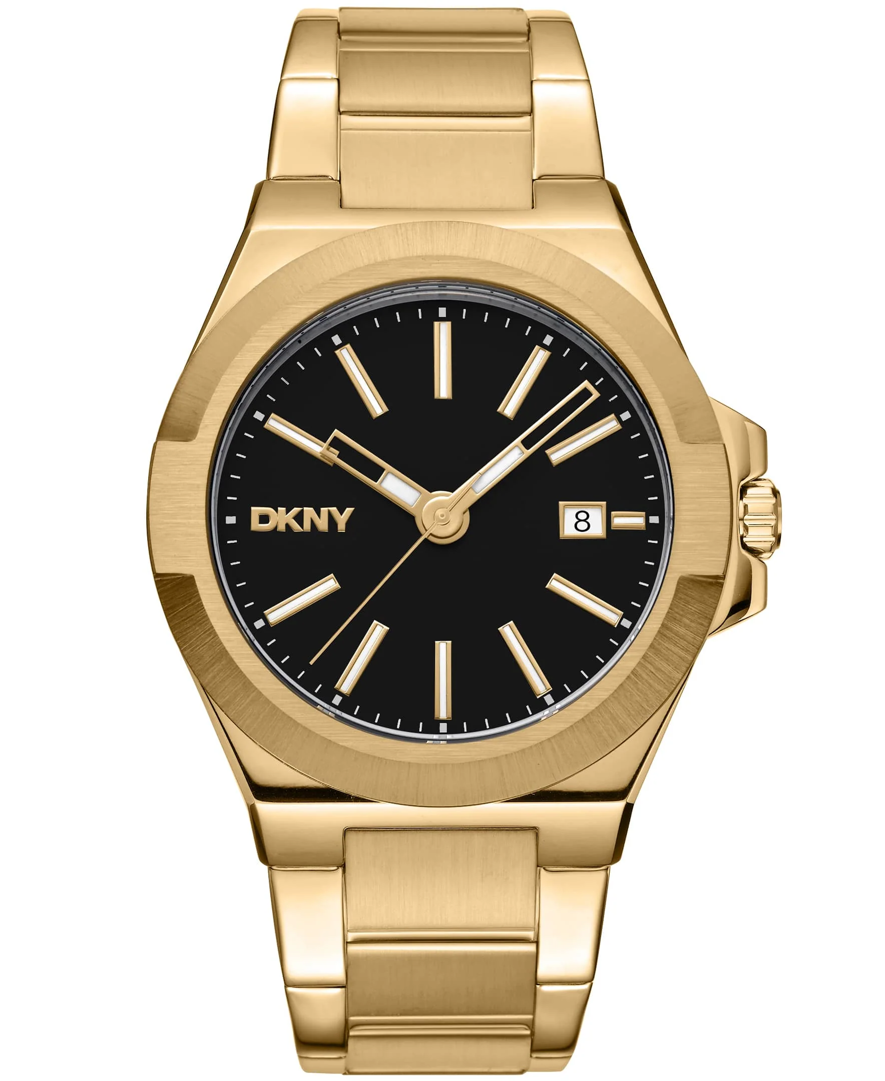 Dkny Men Watch, Gold Color Case, Black Dial, Gold Color Metal Bracelet, 3 Hands Date, 10 Atm - Image 6