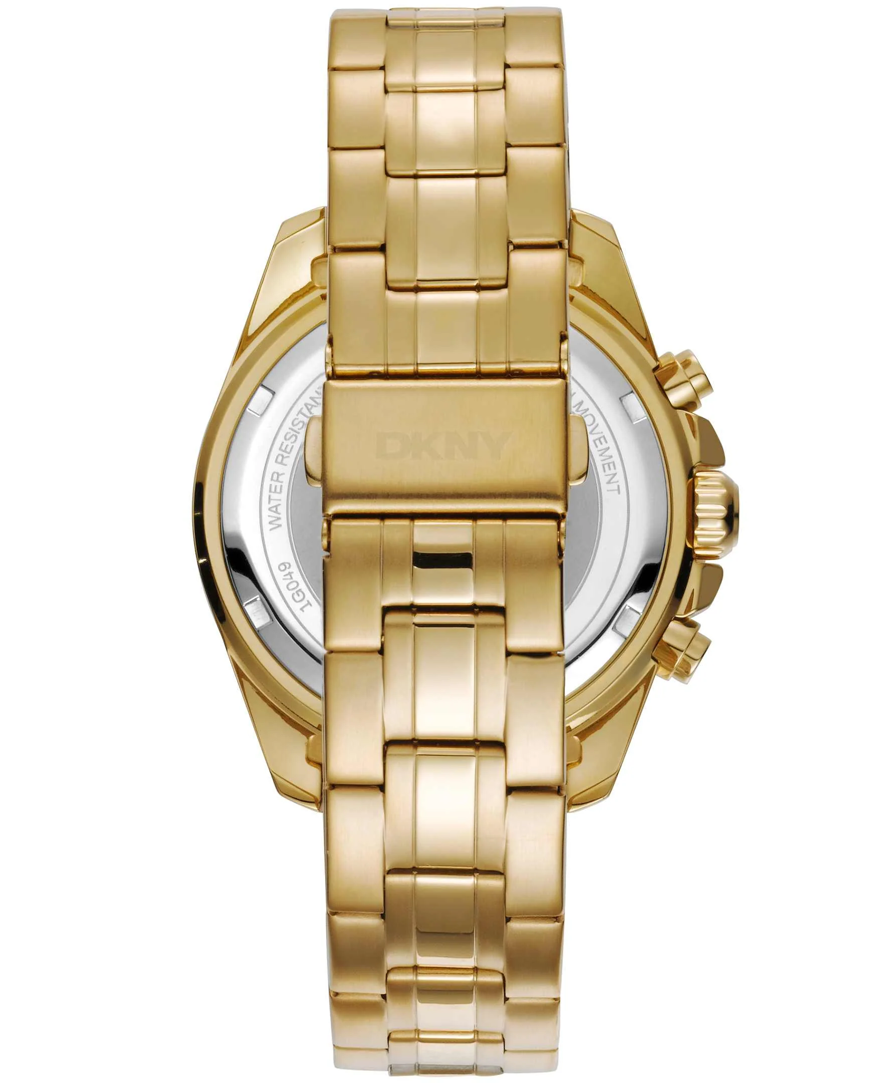 Dkny Men Watch, Gold Color Case, Black Dial, Gold Color Metal Bracelet, Chronograph, 10 Atm - Image 4