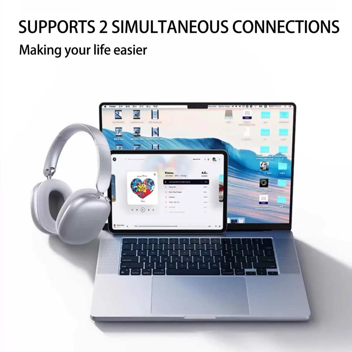Foldable Wireless Headset with Rotary Control - Image 6