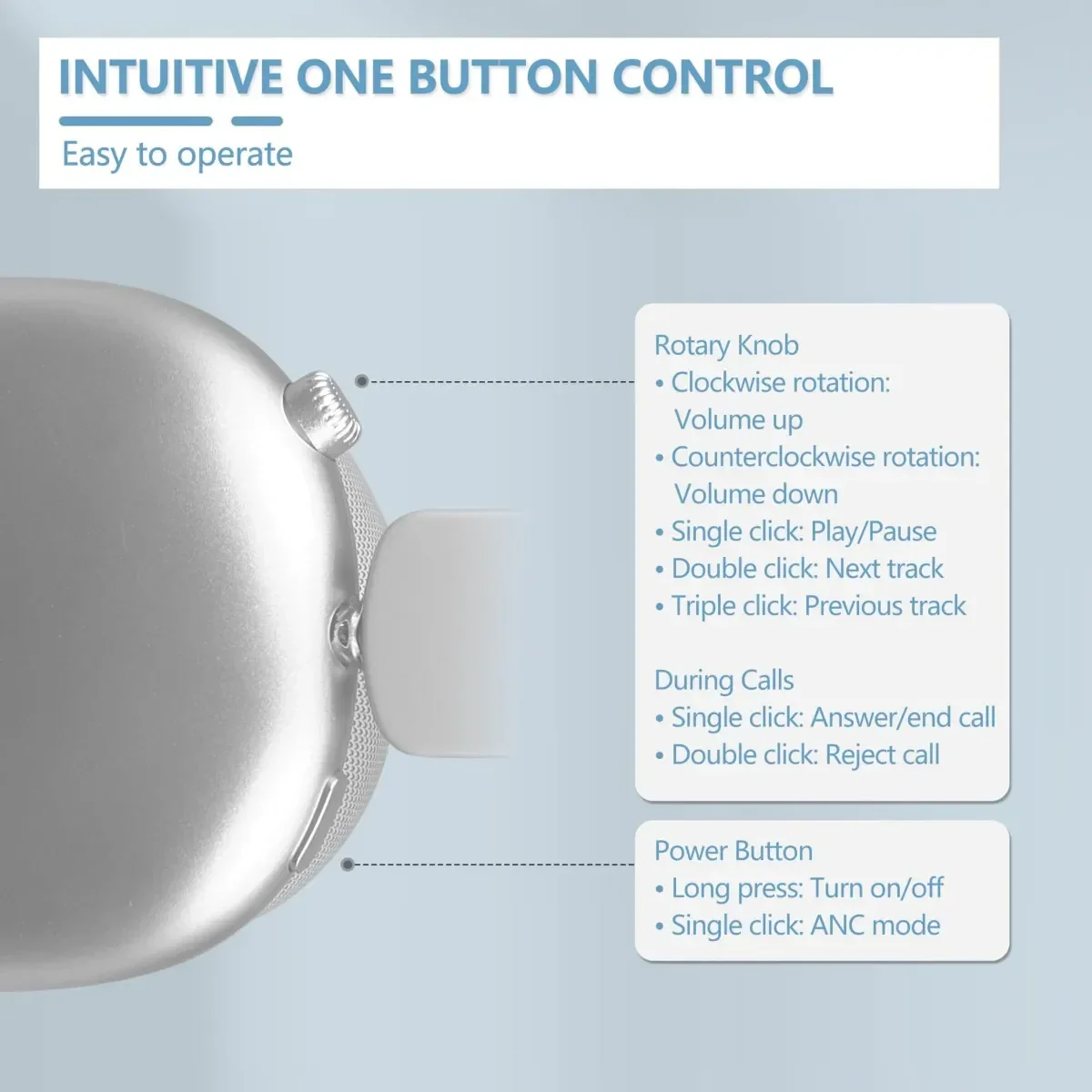 Foldable Wireless Headset with Rotary Control - Image 7