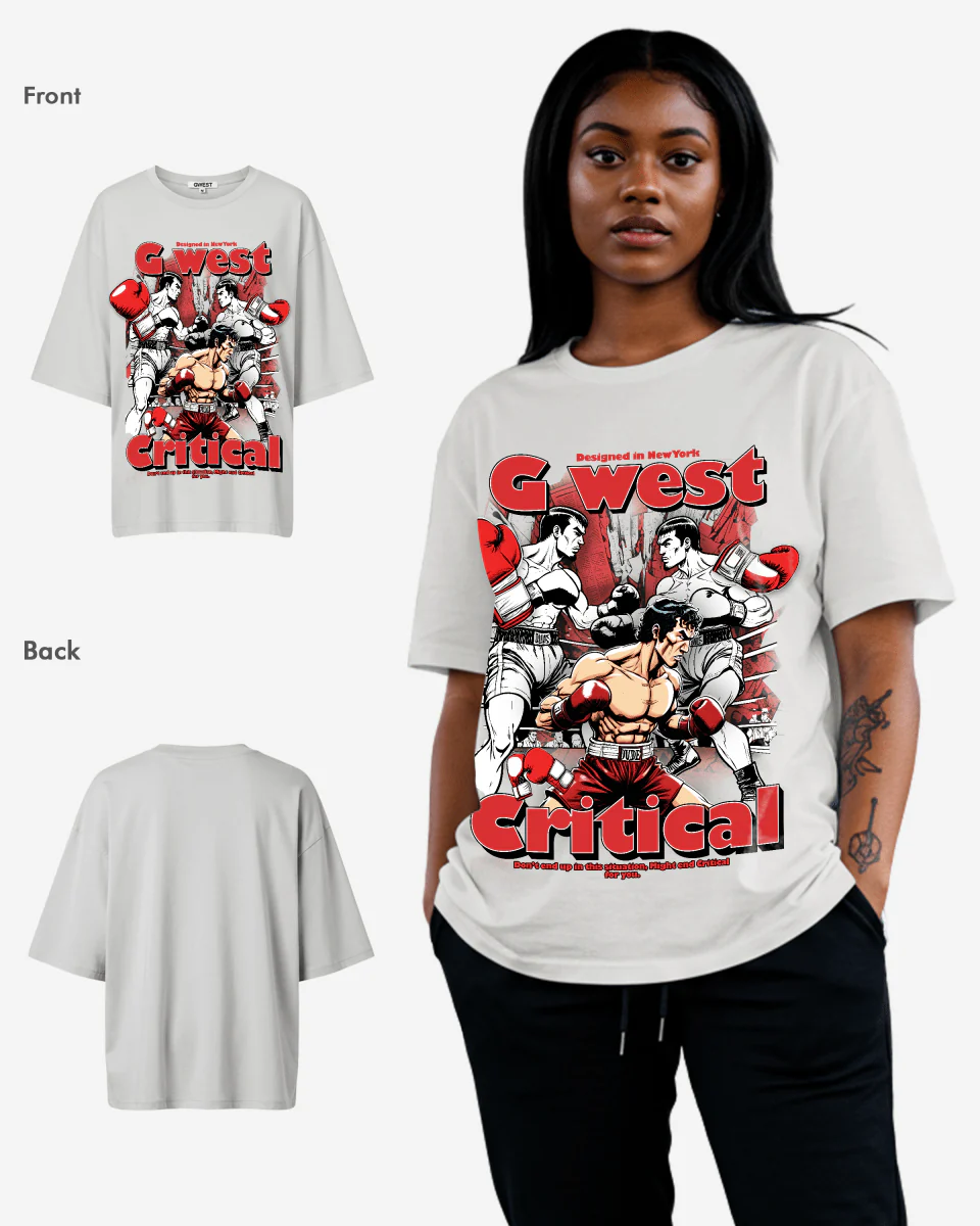 G West Womens Oversized Critical T-Shirt - Image 2
