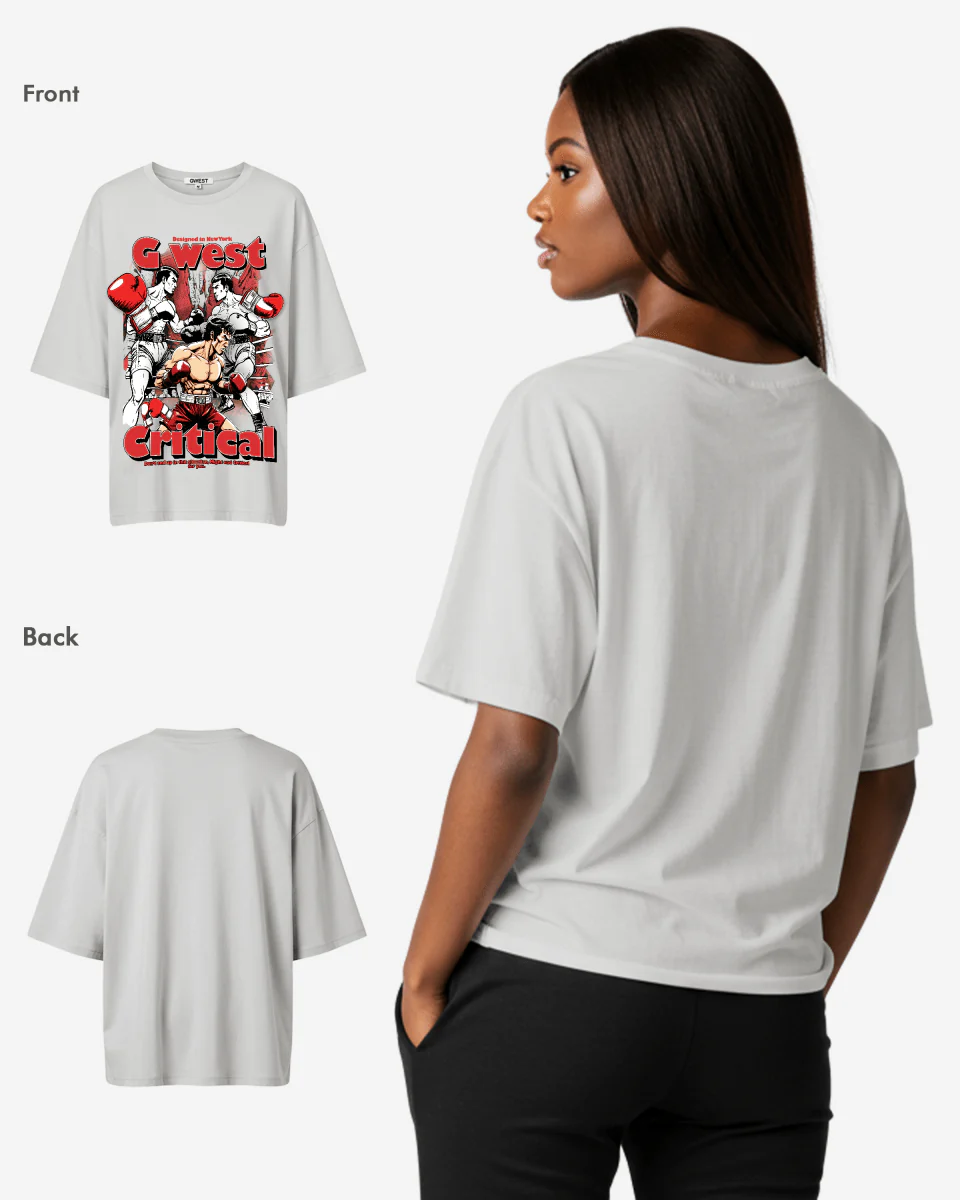 G West Womens Oversized Critical T-Shirt - Image 3