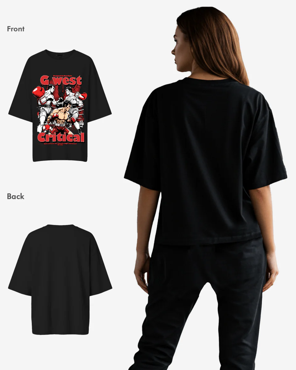 G West Womens Oversized Critical T-Shirt - Image 6