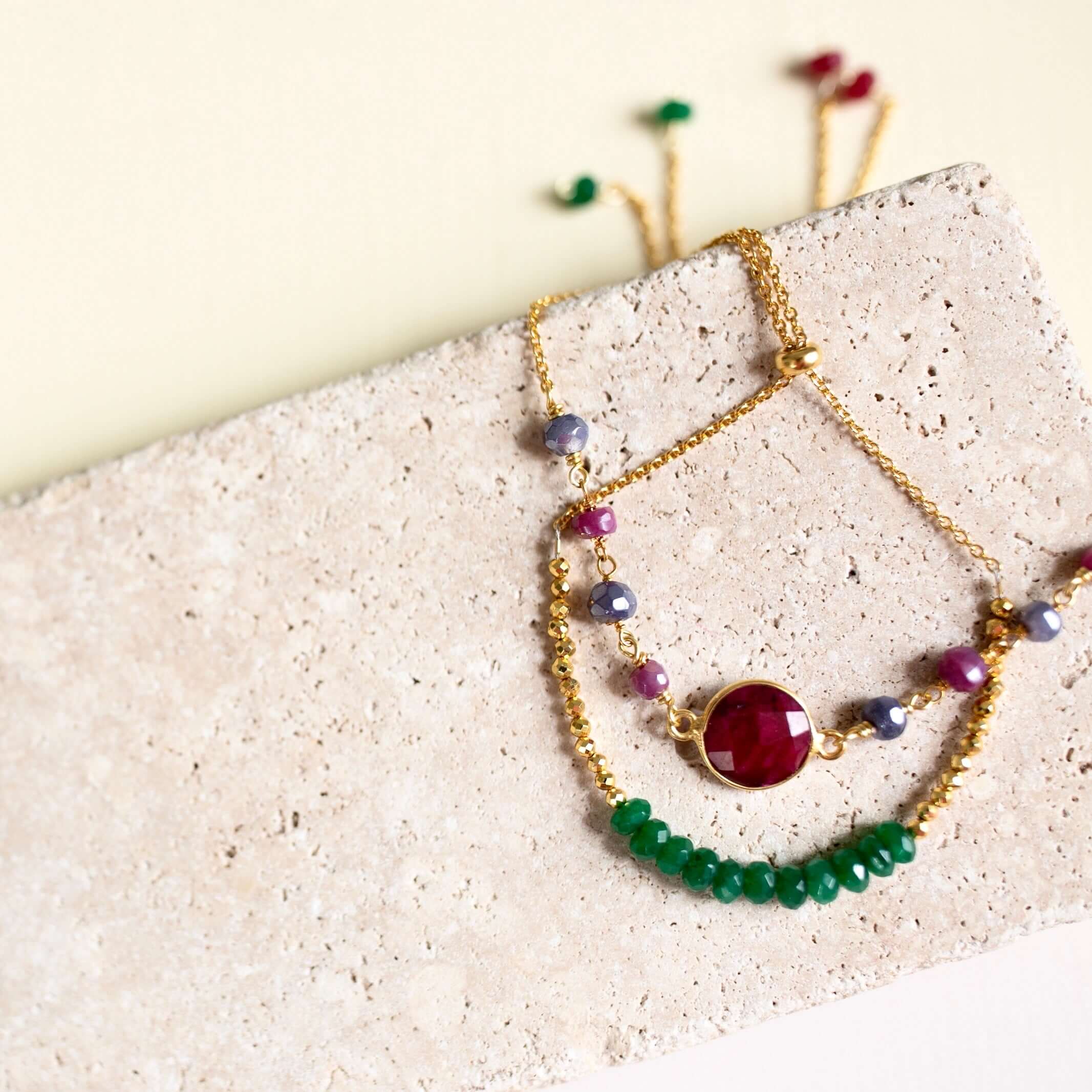 Green Jade Adjustable Stacking Bracelet - Image 5