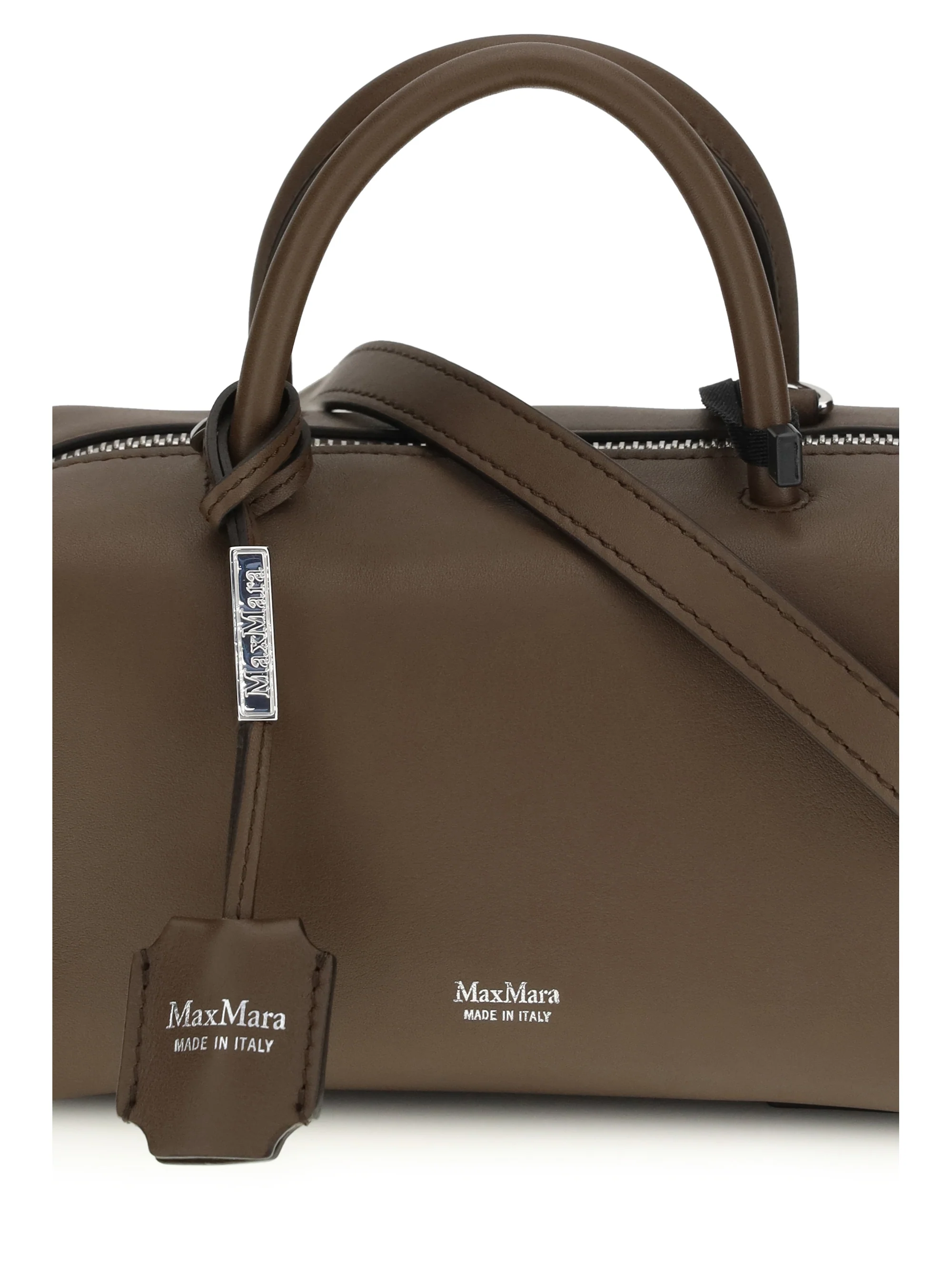 Holdall Leather Handbag Dark Brown - Image 3
