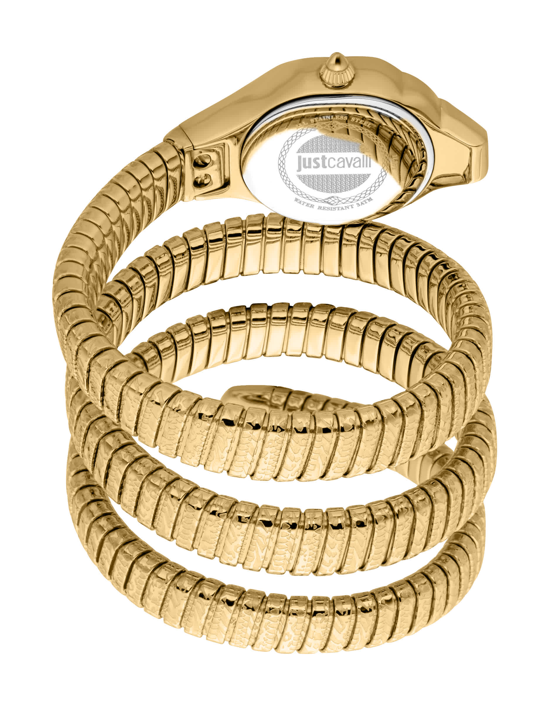 Jc1l271m0025 Just Cavalli Women’s Gold Stainless Steel Snake Watch with Champagne Dial - Image 3