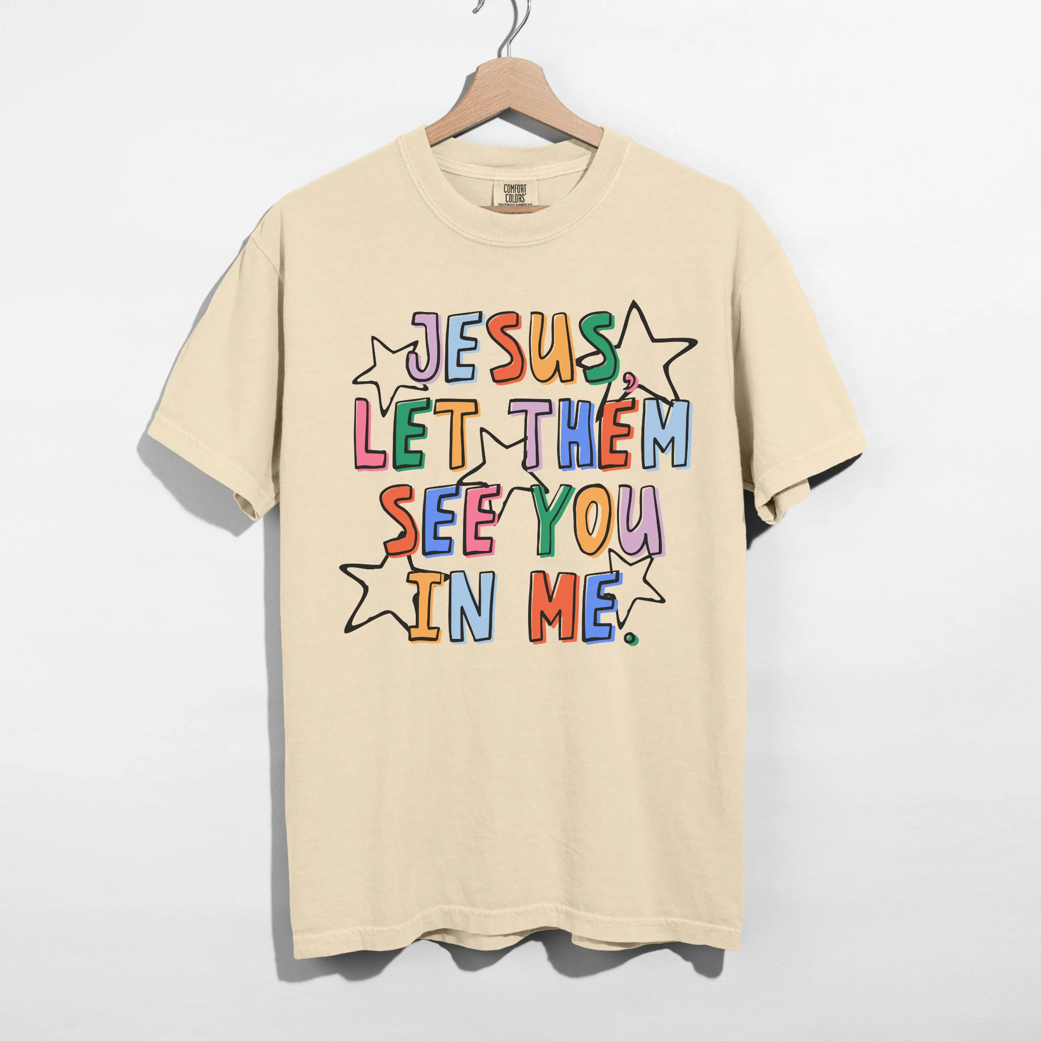 Jesus Let Them See You In Me Christian Graphic Tee | Faith Based Shirt - Image 3