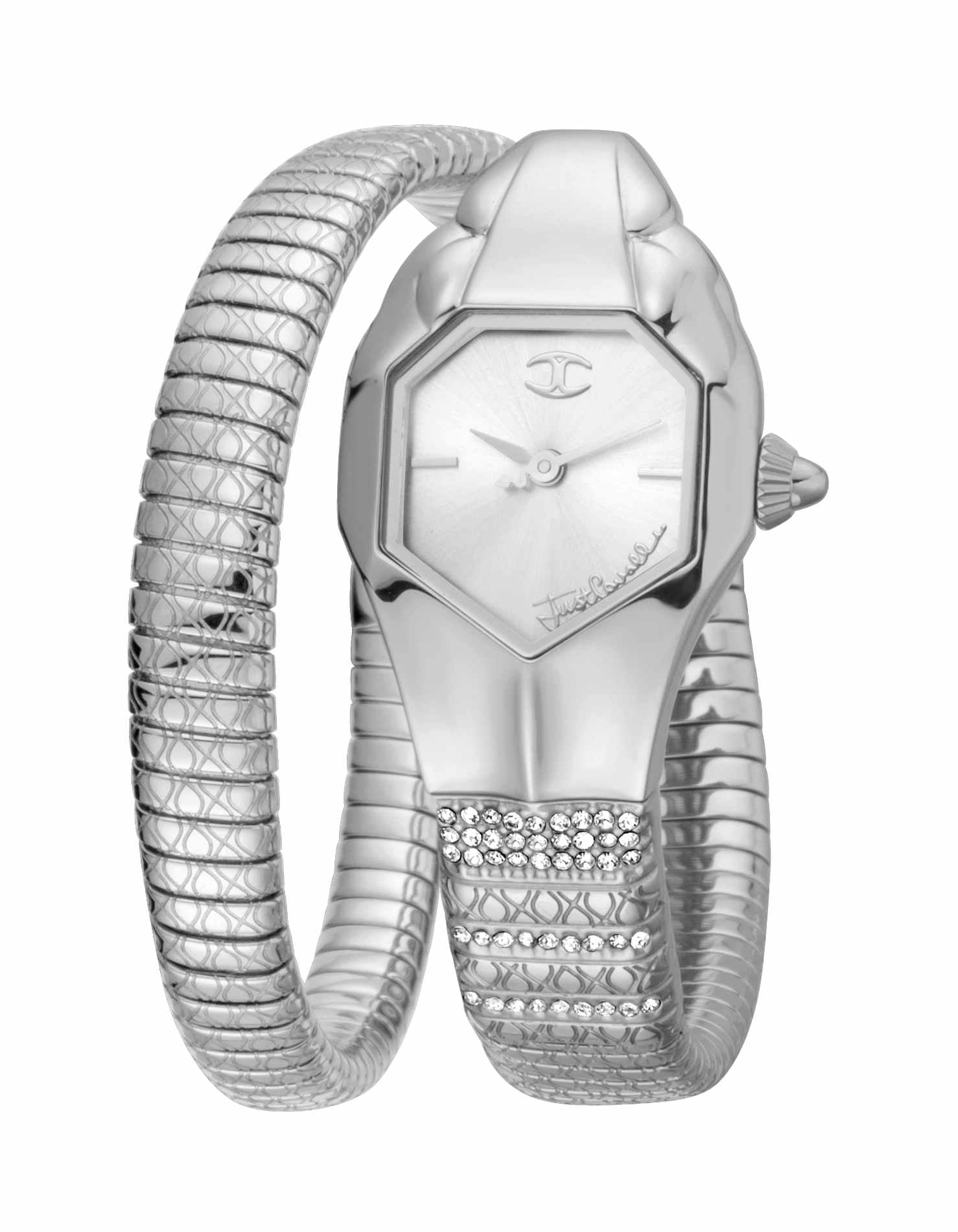 Just Cavalli Women's Just Glam EVO 2 Silver Dial Stainless Steel Bracelet Watch - Image 9