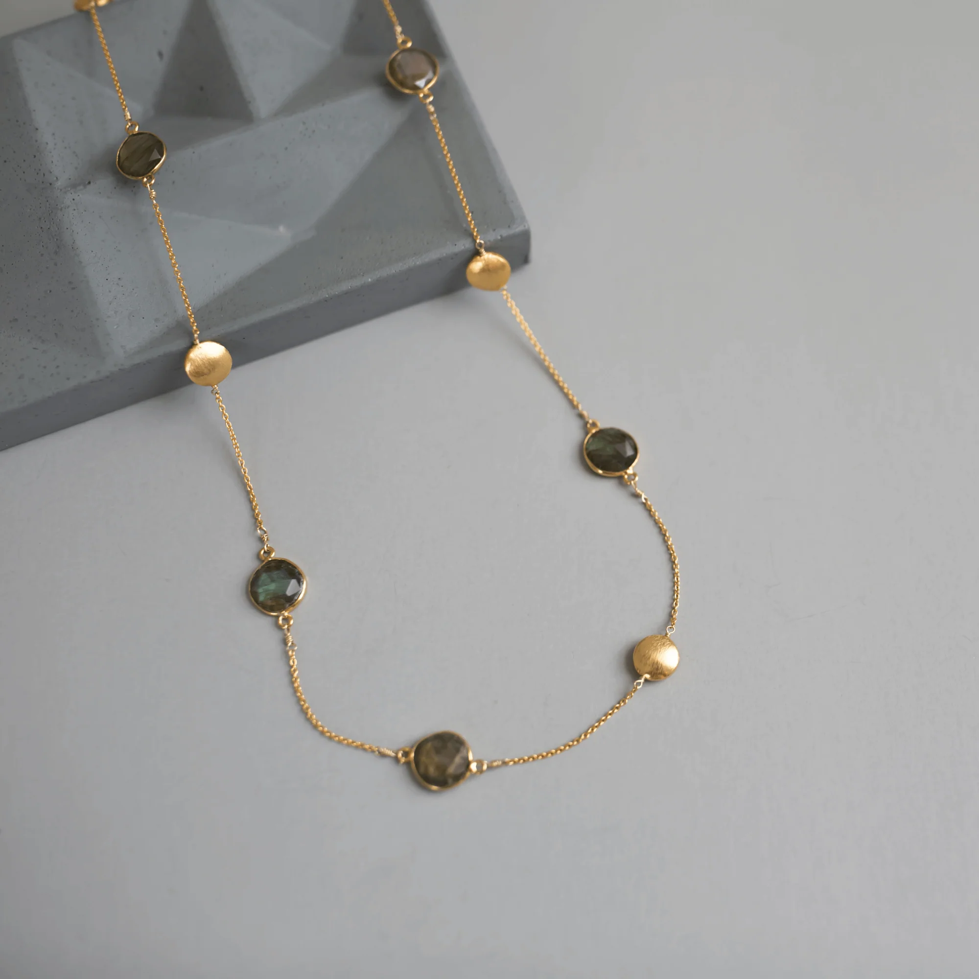 Long Labradorite Layering Chain - Image 2